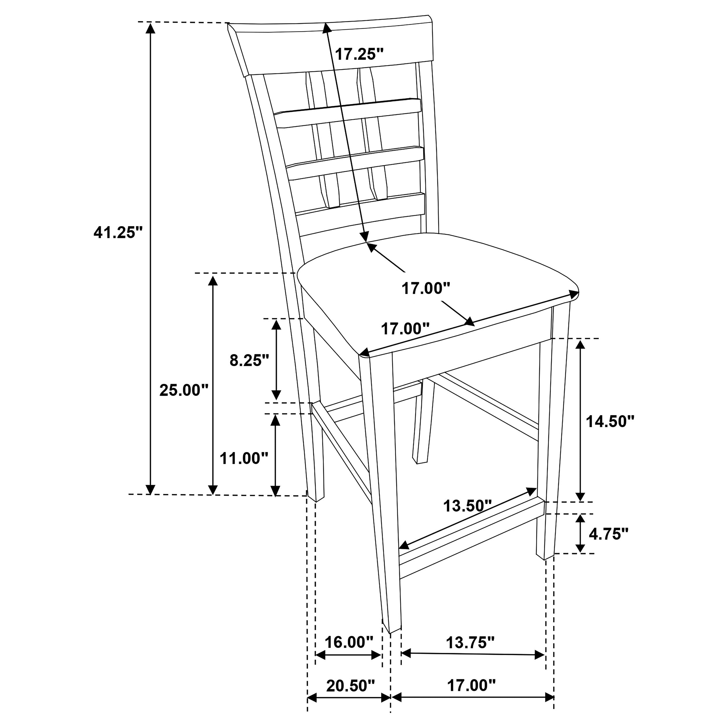 Gabriel Lattice Back Counter Chair Cappuccino (Set of 2)-CoasterEveryday
