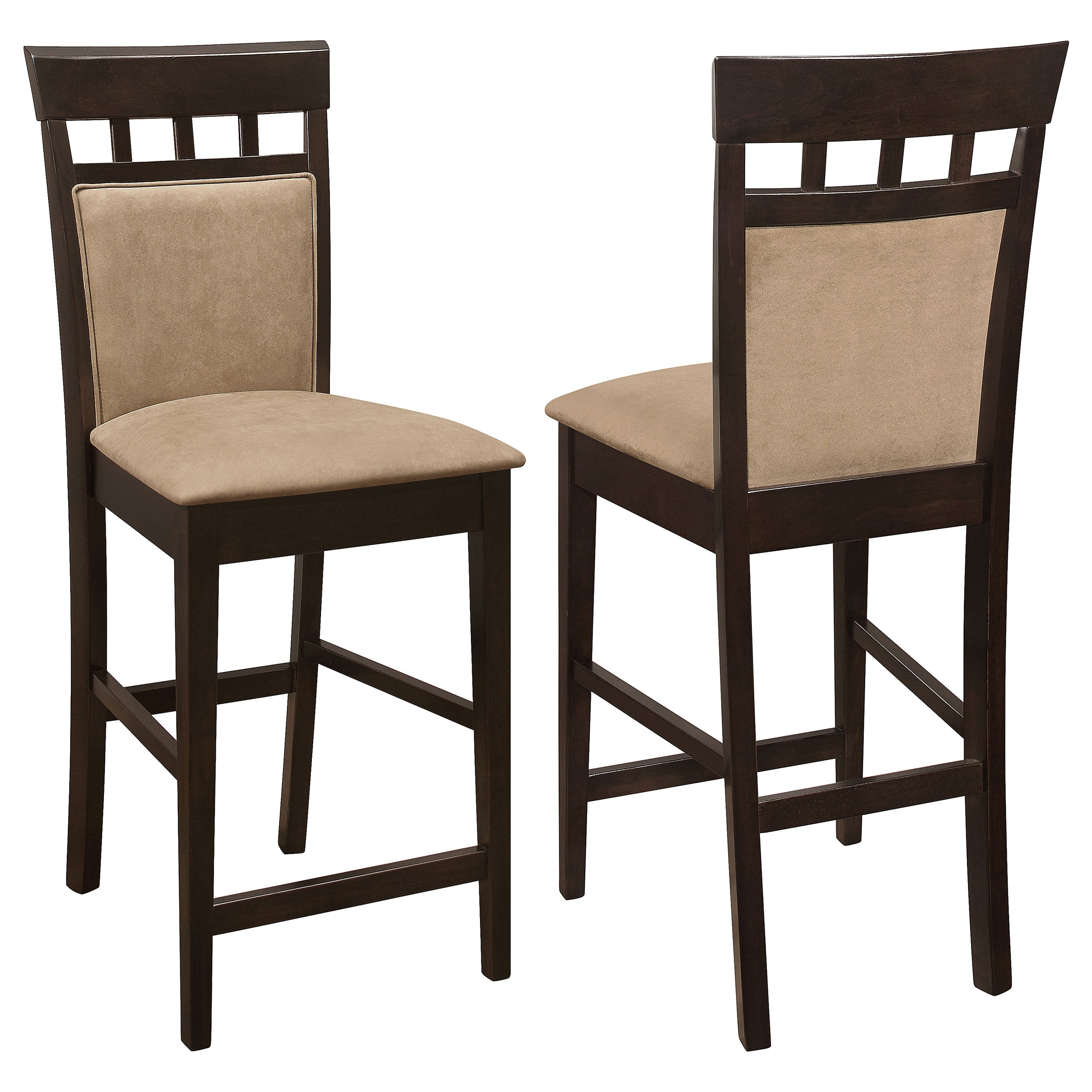 Gabriel Closed Back Counter Chair Cappuccino (Set of 2)-CoasterEveryday