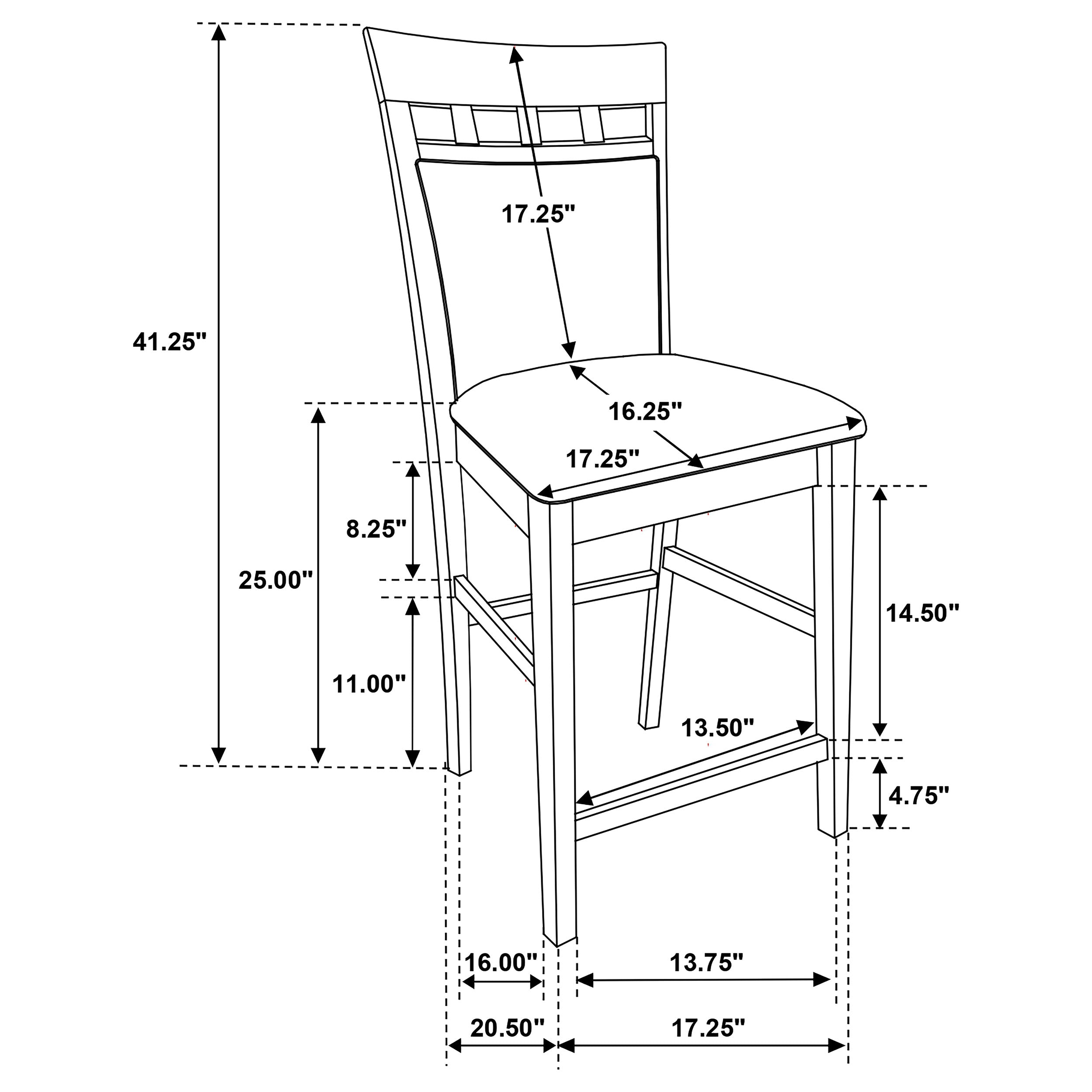 Gabriel Closed Back Counter Chair Cappuccino (Set of 2)-CoasterEveryday