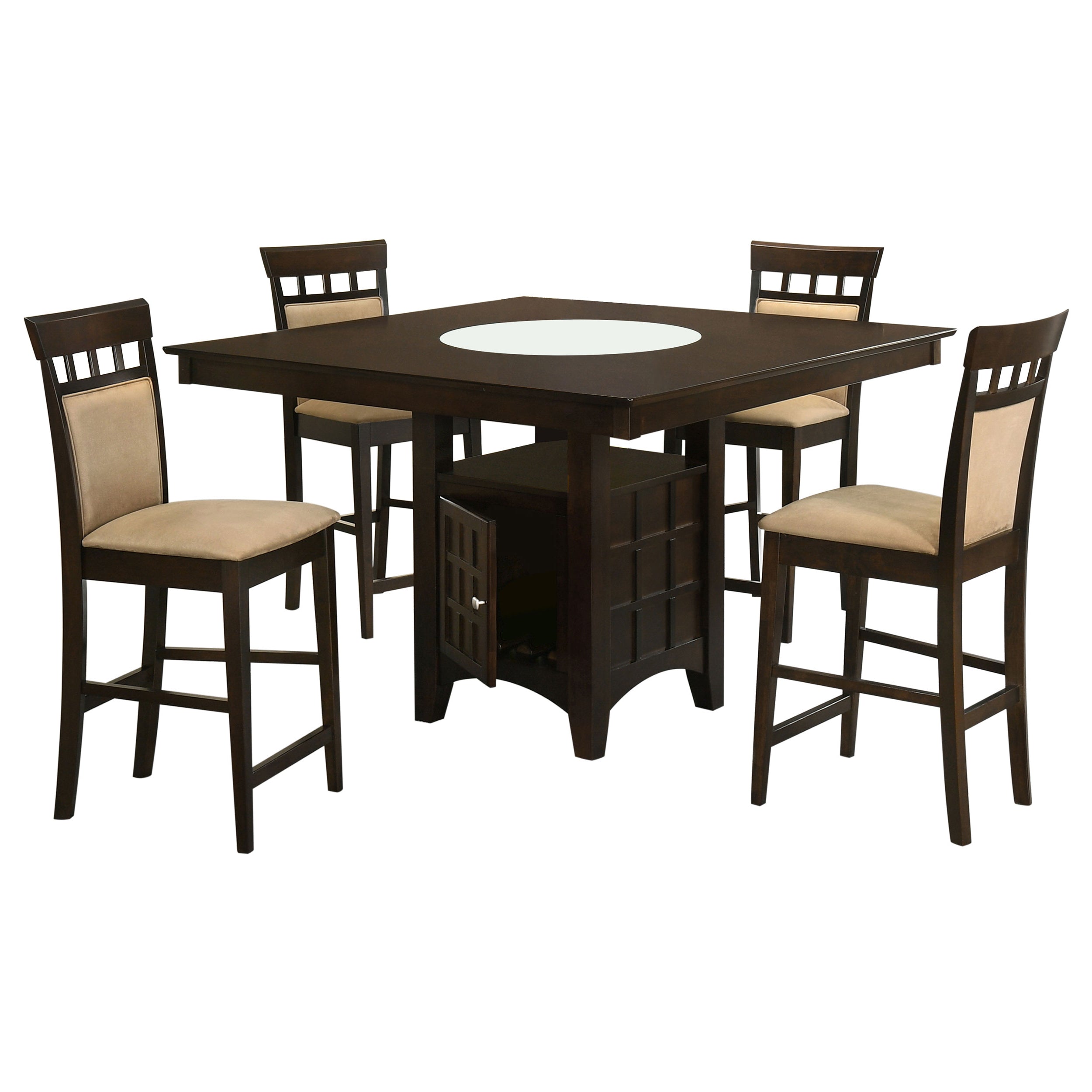 Gabriel Square Counter Height Dining Set Cappuccino-Coaster