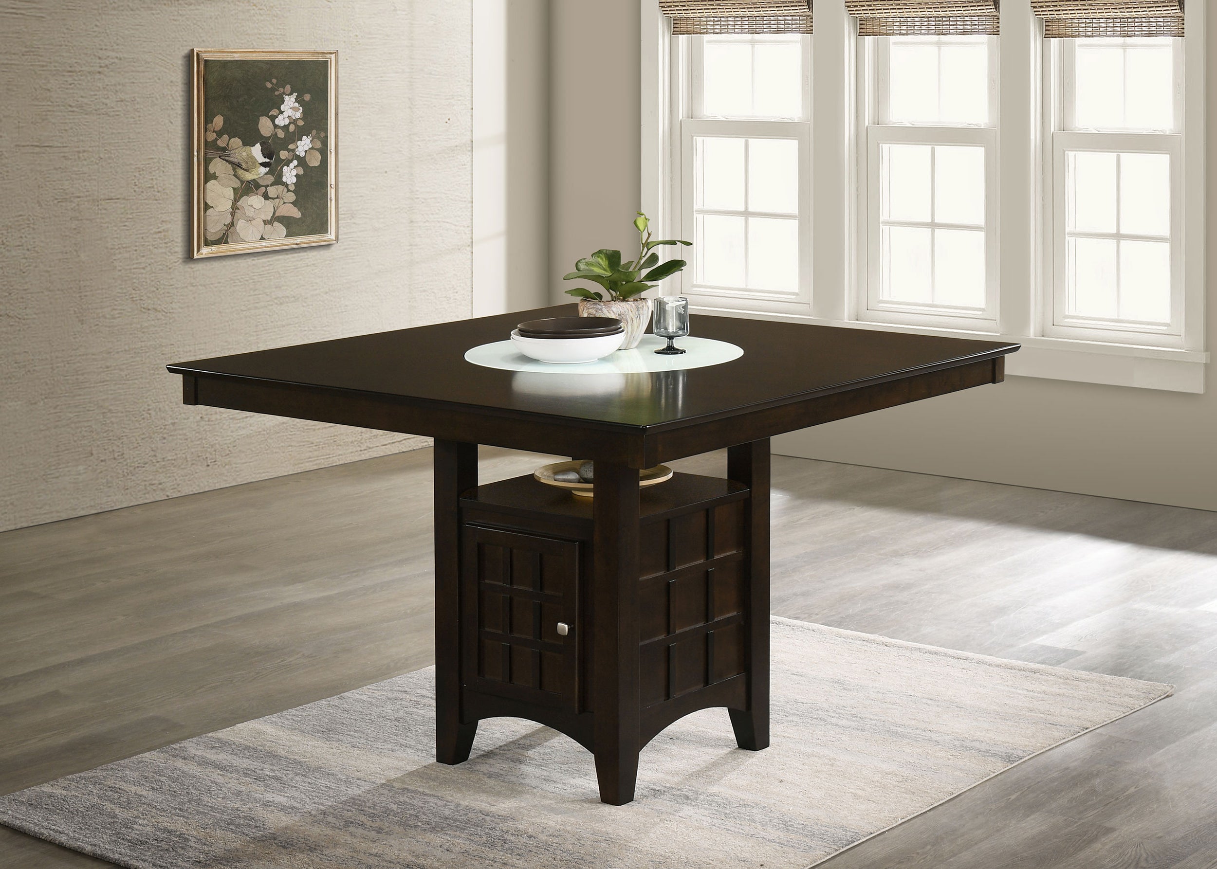 Gabriel 52-inch Counter Height Dining Table Cappuccino-CoasterEveryday