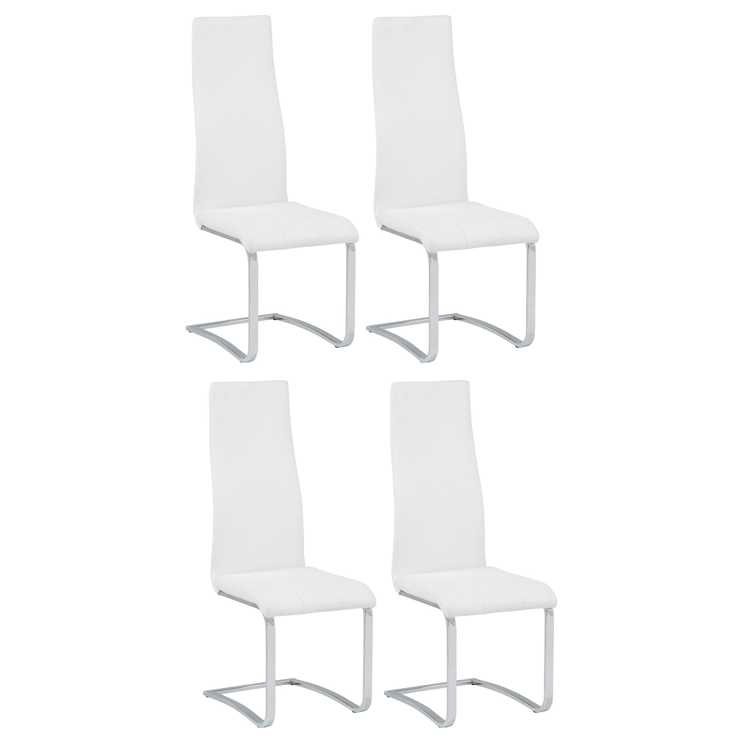 Montclair Upholstered Dining Side Chair White (Set of 4)-CoasterEveryday