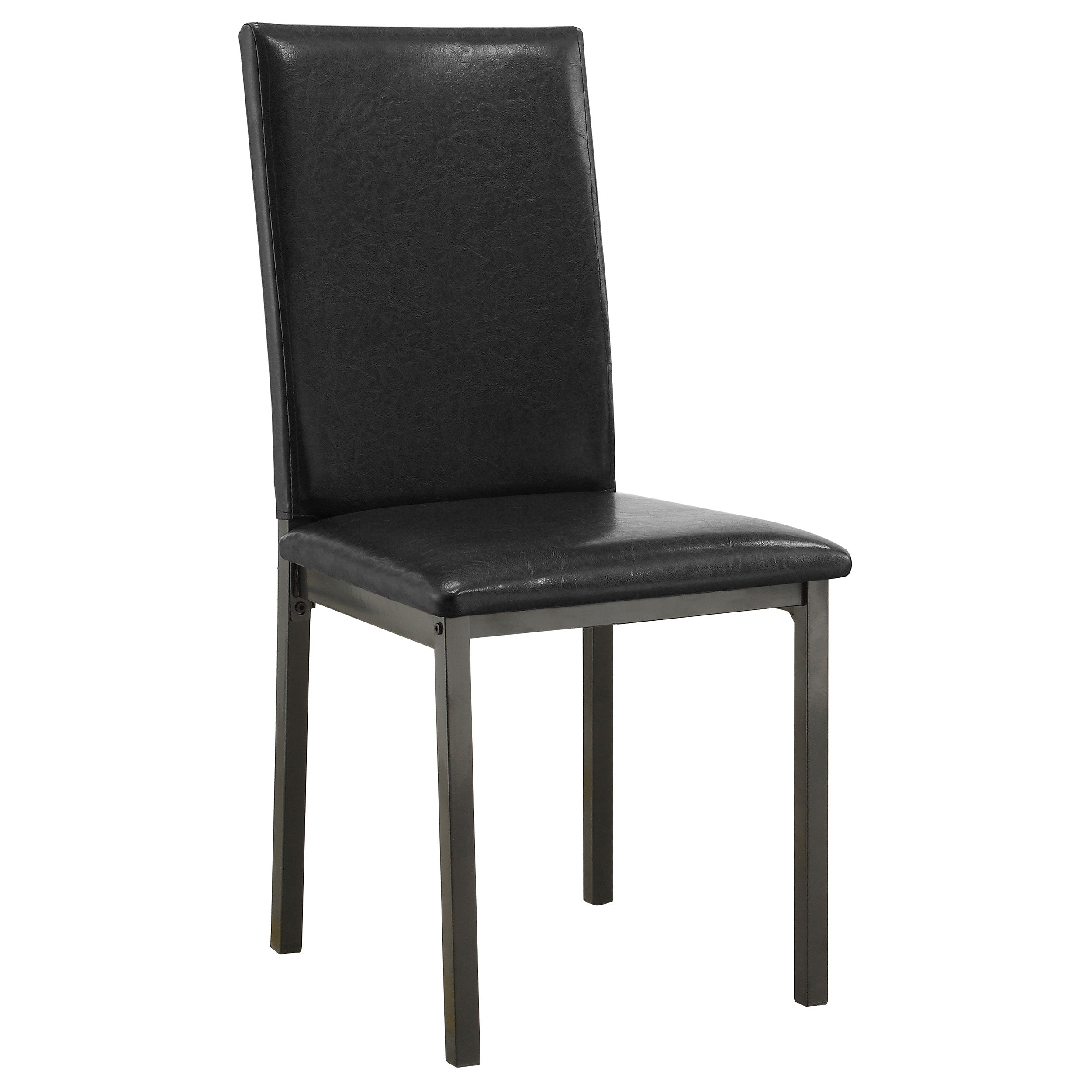 Garza Upholstered Dining Side Chair Black (Set of 2)-CoasterEveryday