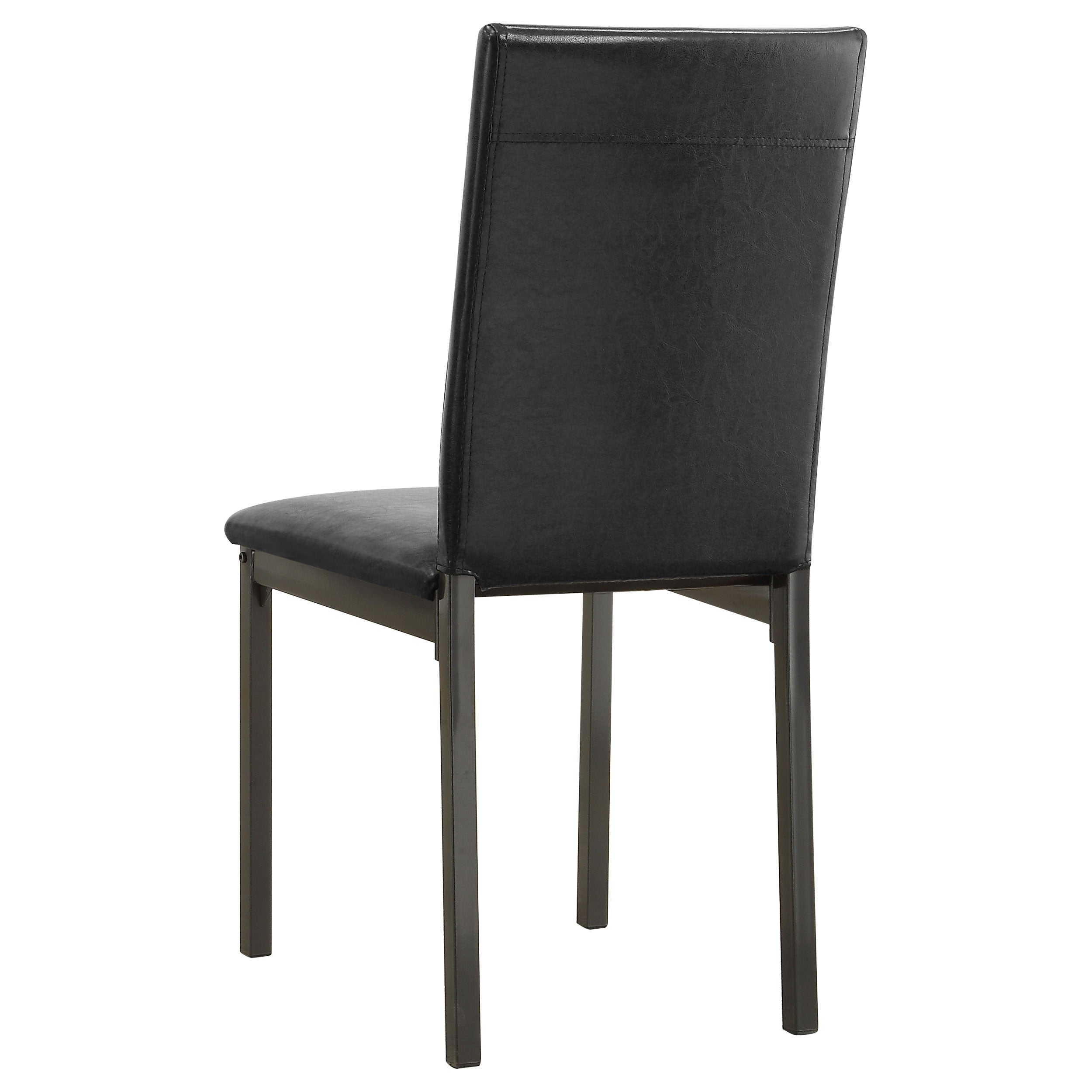 Garza Upholstered Dining Side Chair Black (Set of 2)-CoasterEveryday