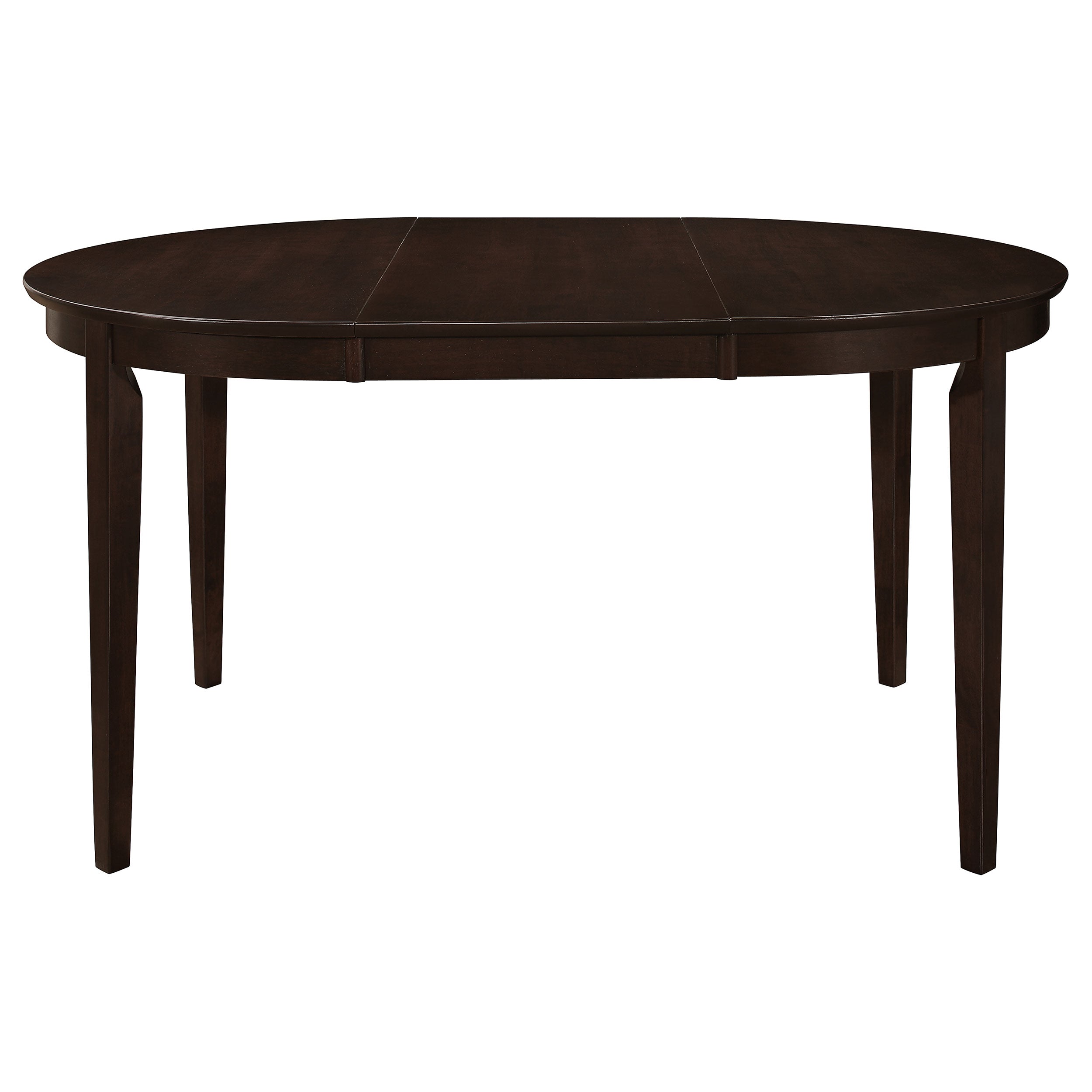 Gabriel Oval 60-inch Extension Leaf Dining Table Cappuccino-CoasterEveryday