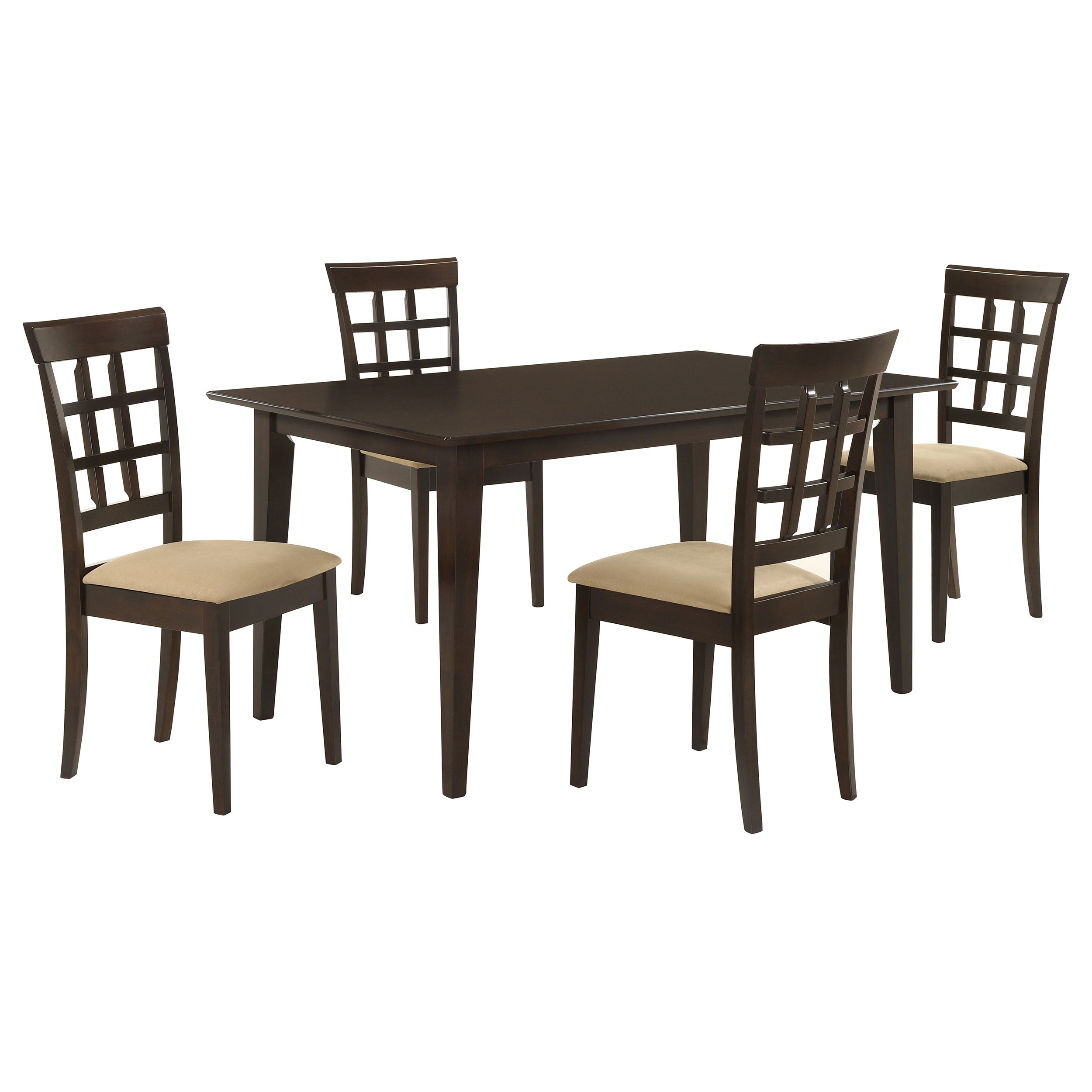 Gabriel 5-piece Rectangular 59-inch Dining Set Cappuccino-