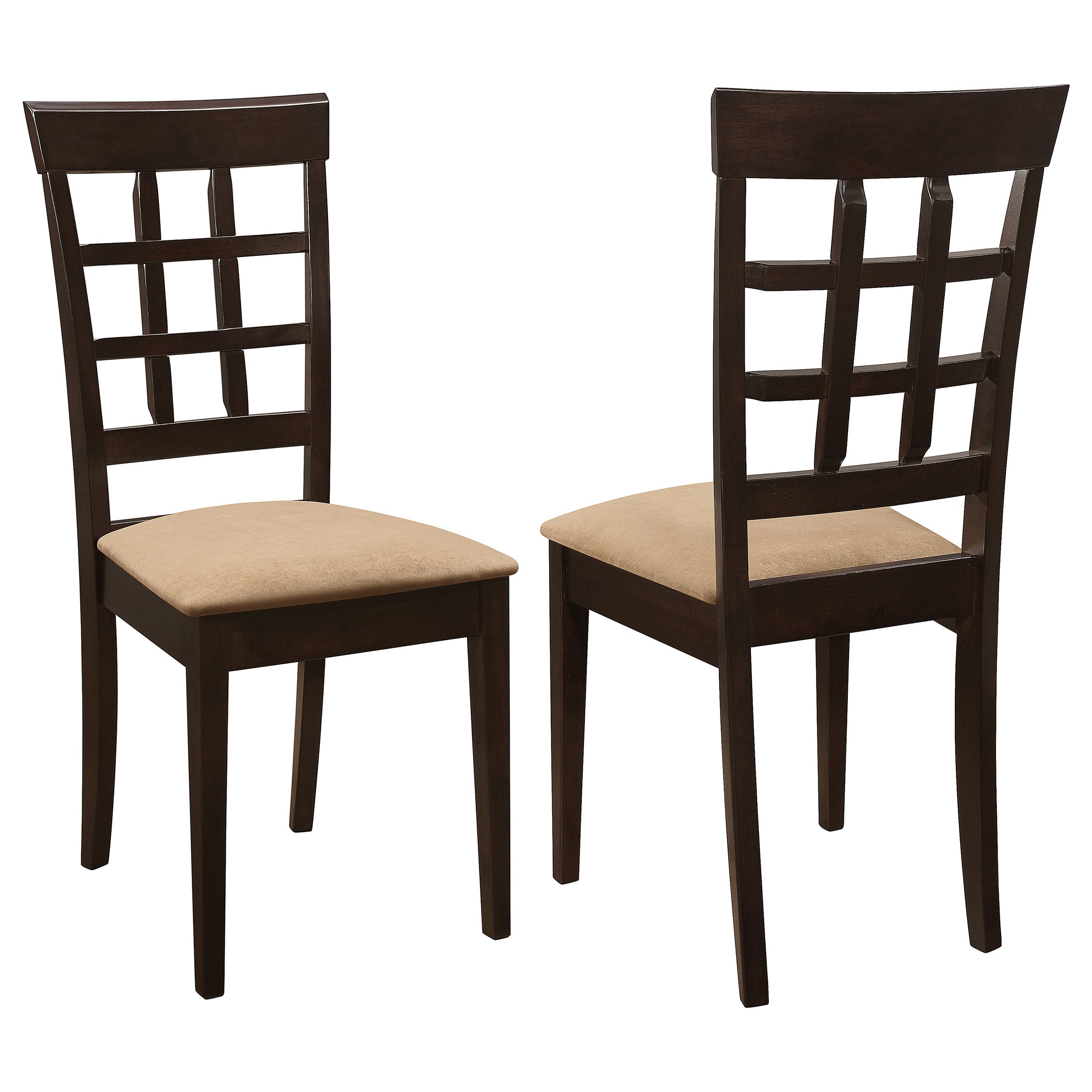 Gabriel Lattice Back Dining Side Chair Cappuccino (Set of 2)-CoasterEveryday