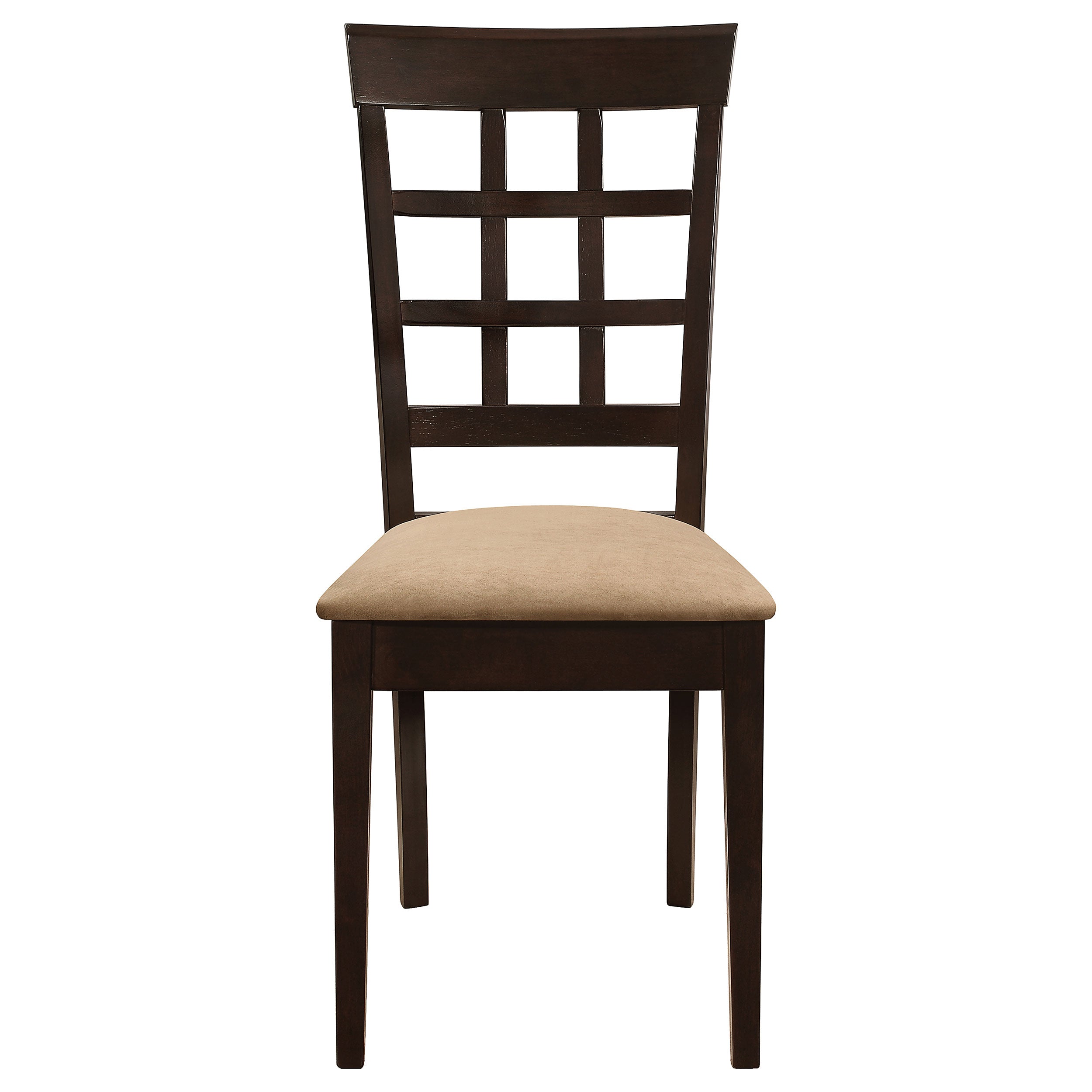 Gabriel Lattice Back Dining Side Chair Cappuccino (Set of 2)-CoasterEveryday