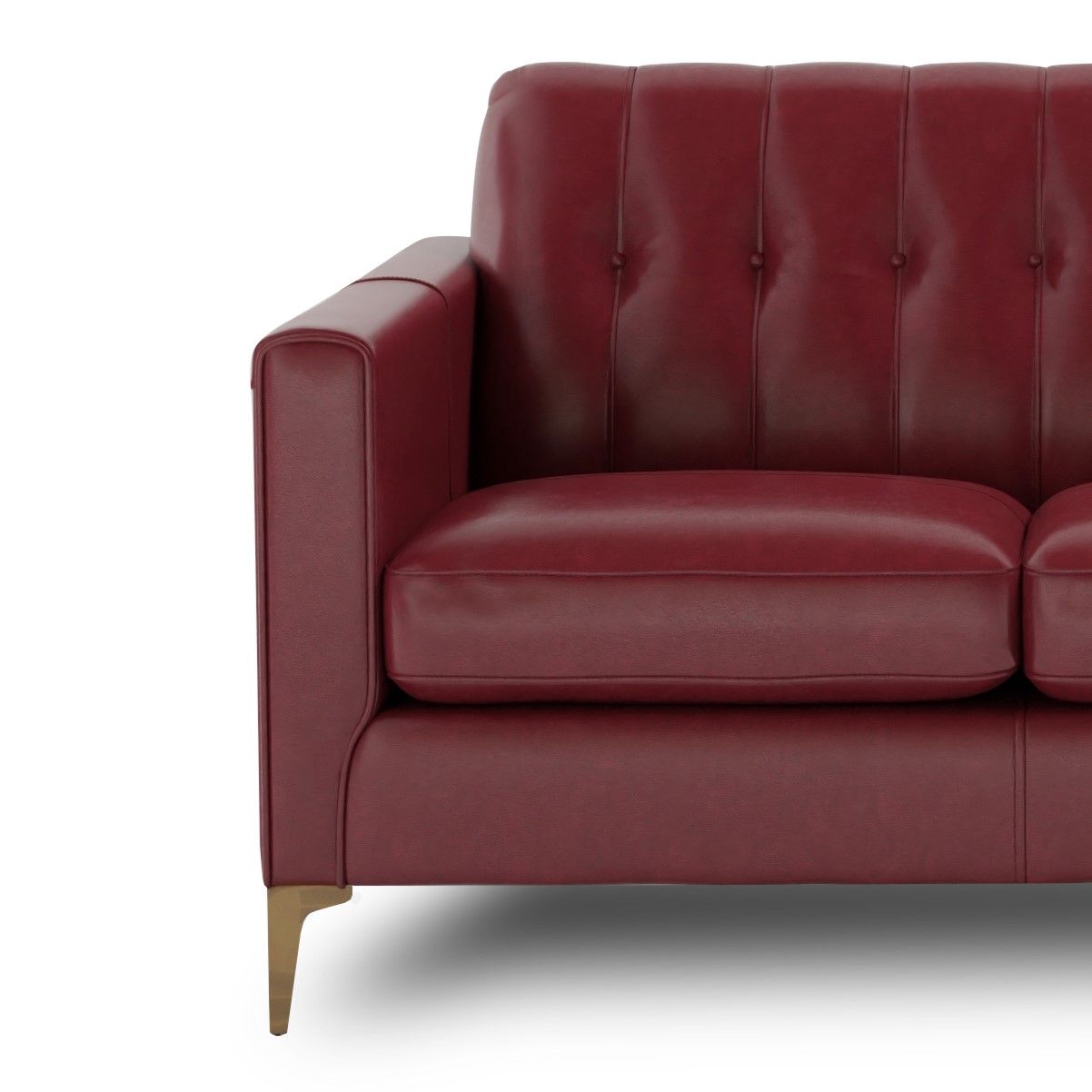 Mid-Century Tufted Leather Sofa - Best Buy Furniture