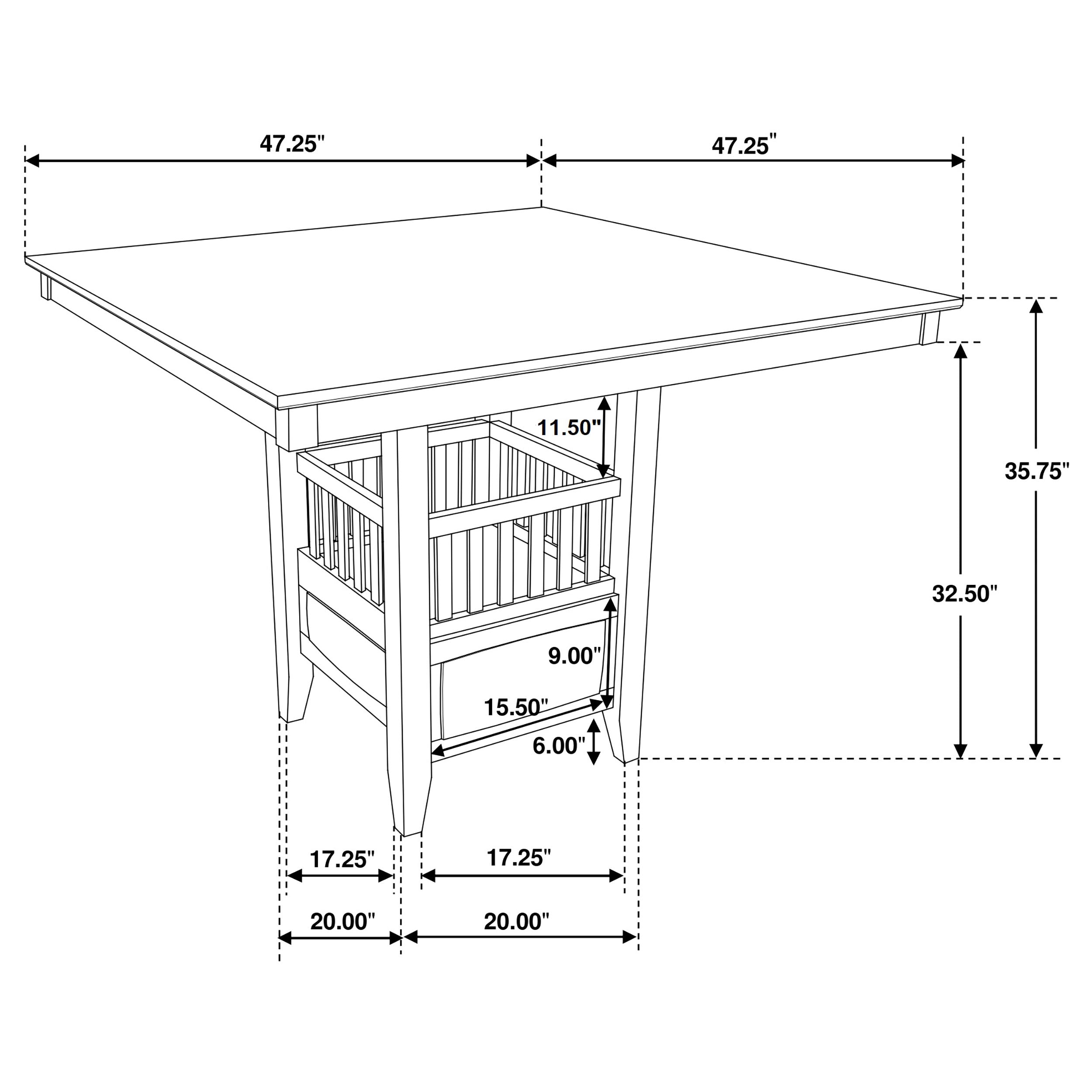 Jaden 5-piece Square Counter Height Dining Set Espresso-CoasterEveryday