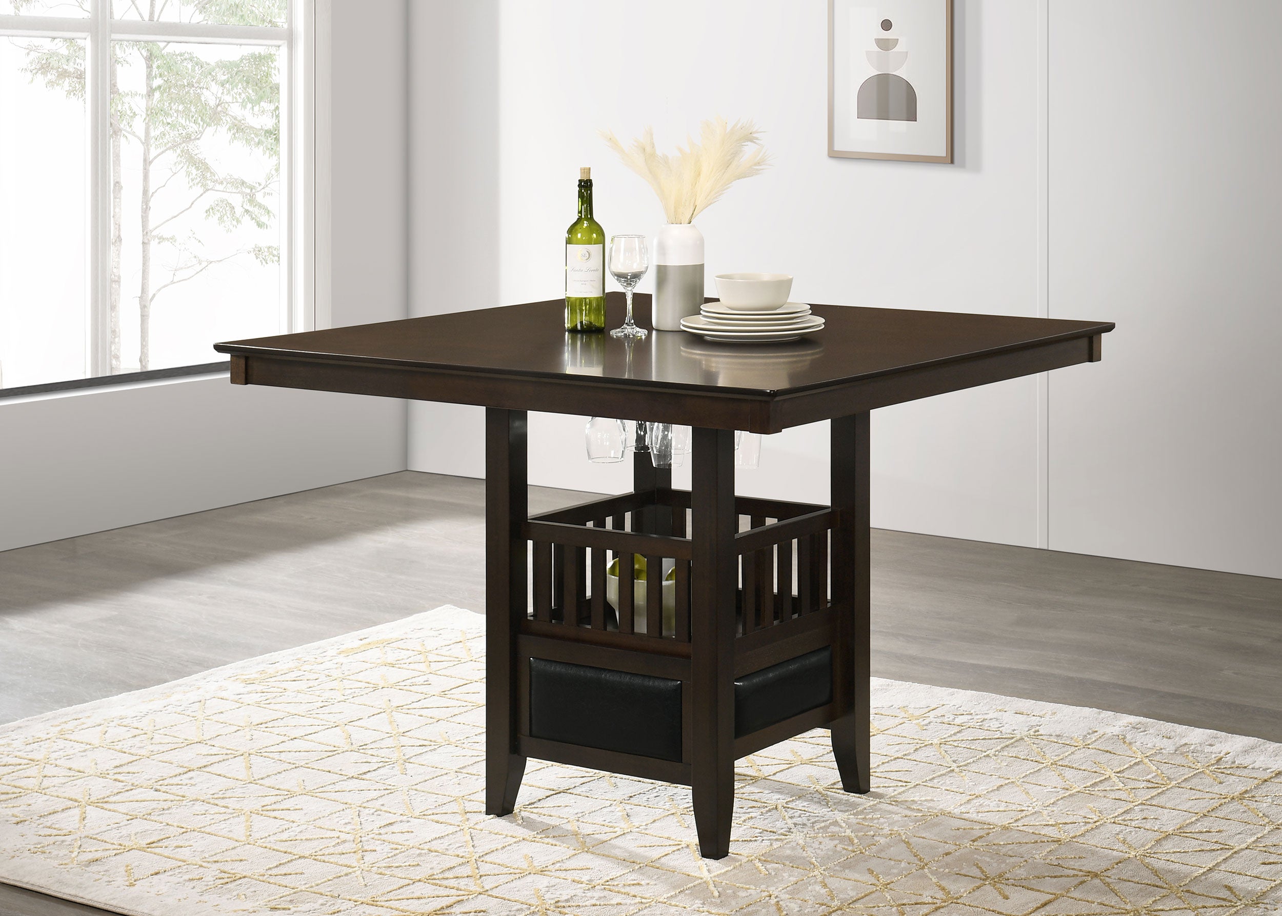 Jaden Square 47-inch Counter Height Dining Table Espresso-CoasterEveryday
