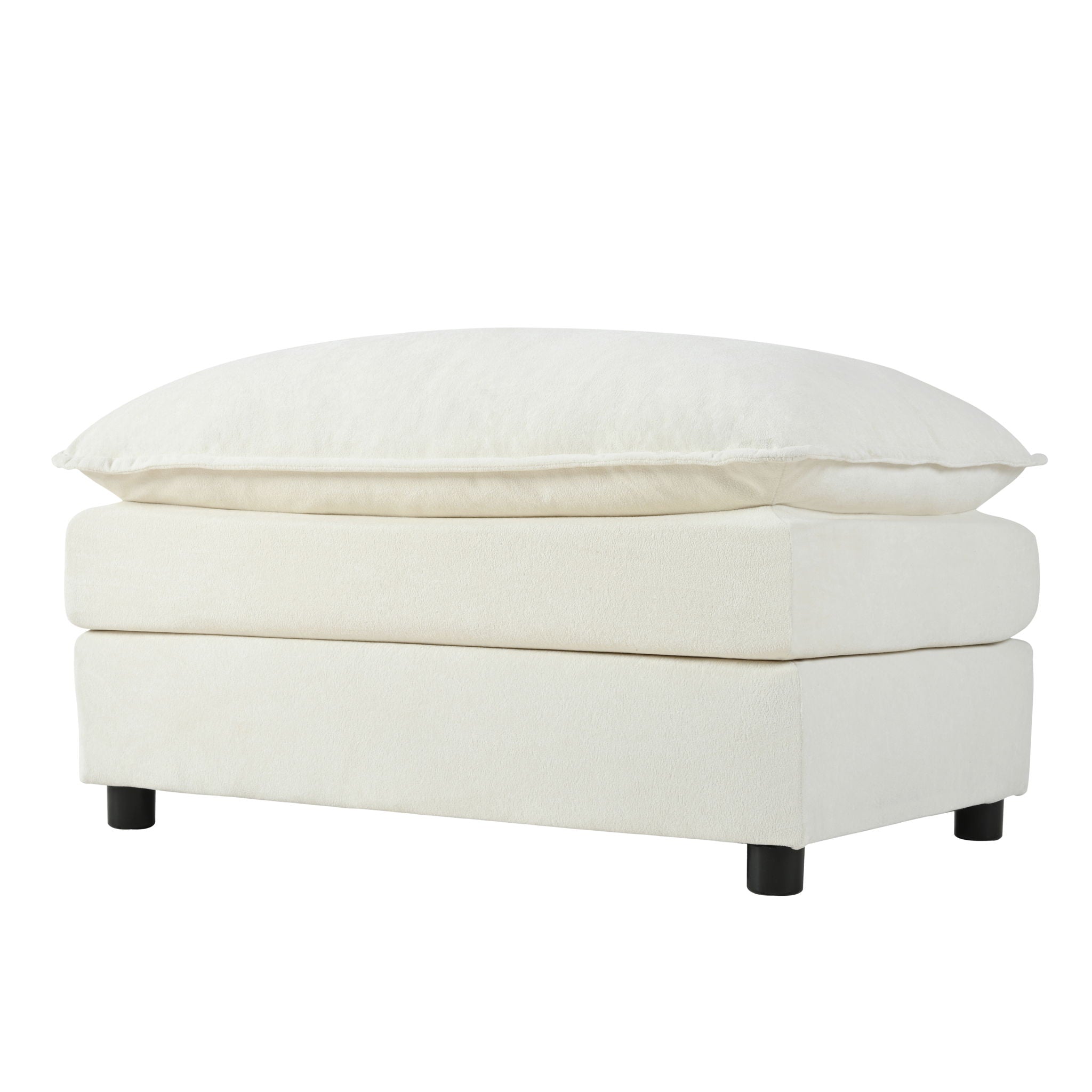 Modern Comfy Deep Seat Modular Sectional Sofa Cloud Couch With Ottoman