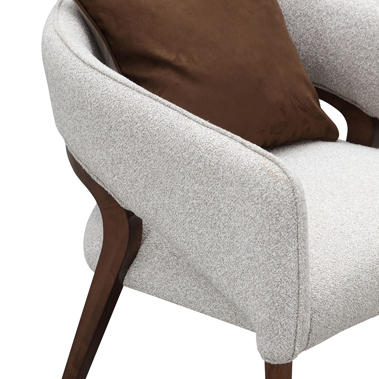 Houston - Accent Chair - Pebble / Walnut