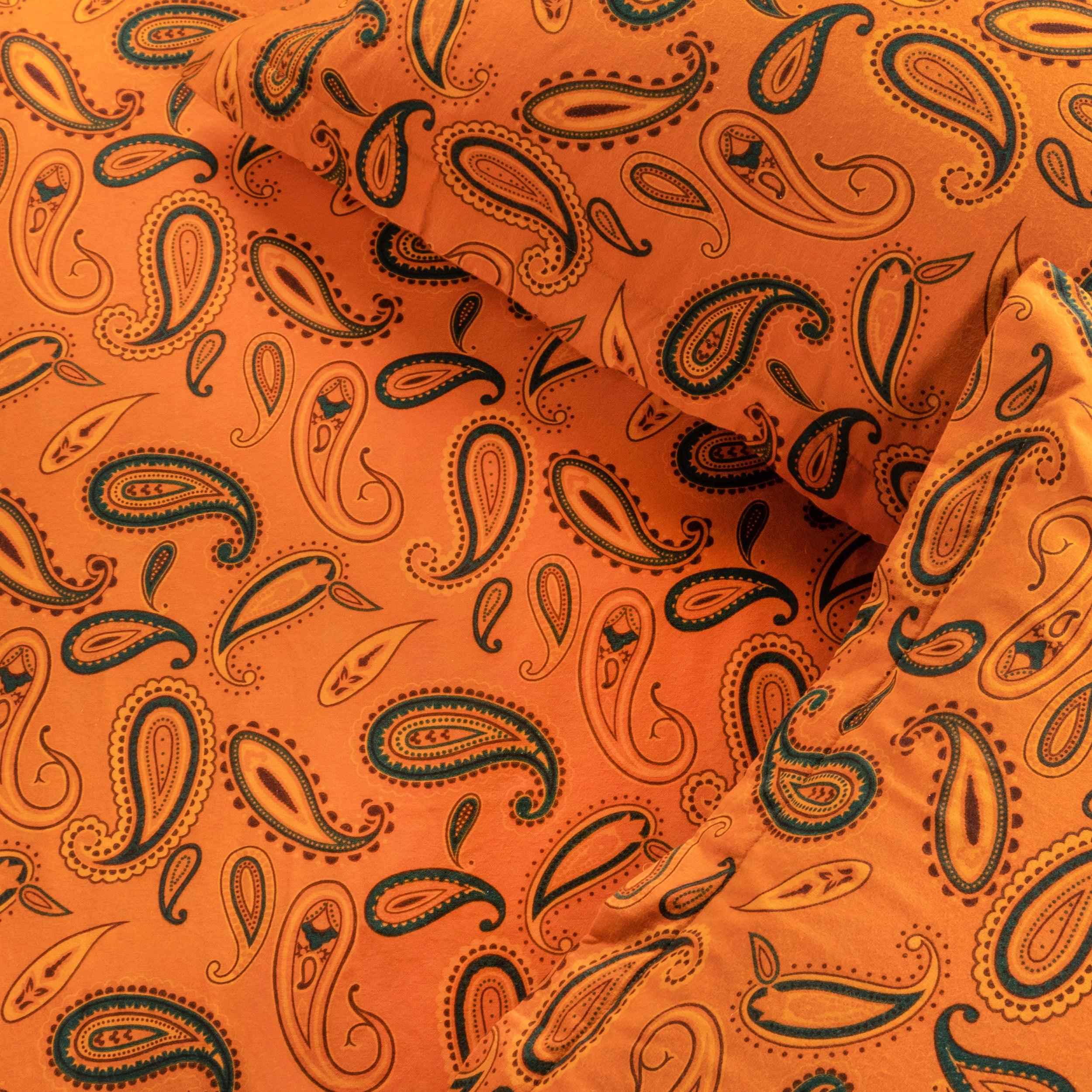 100% Cotton Flannel Paisley Luxury Duvet Cover Set - Duvet Cover Set by Superior Brand