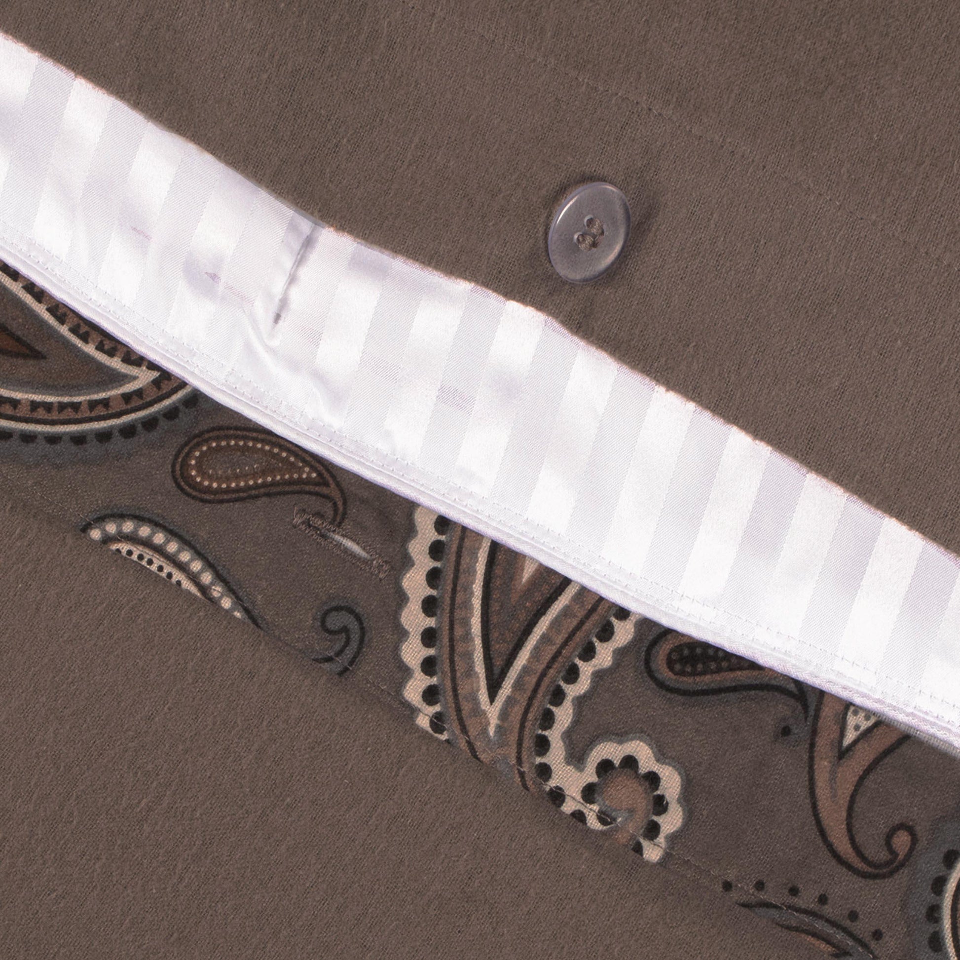 100% Cotton Flannel Paisley Luxury Duvet Cover Set - Duvet Cover Set by Superior Brand