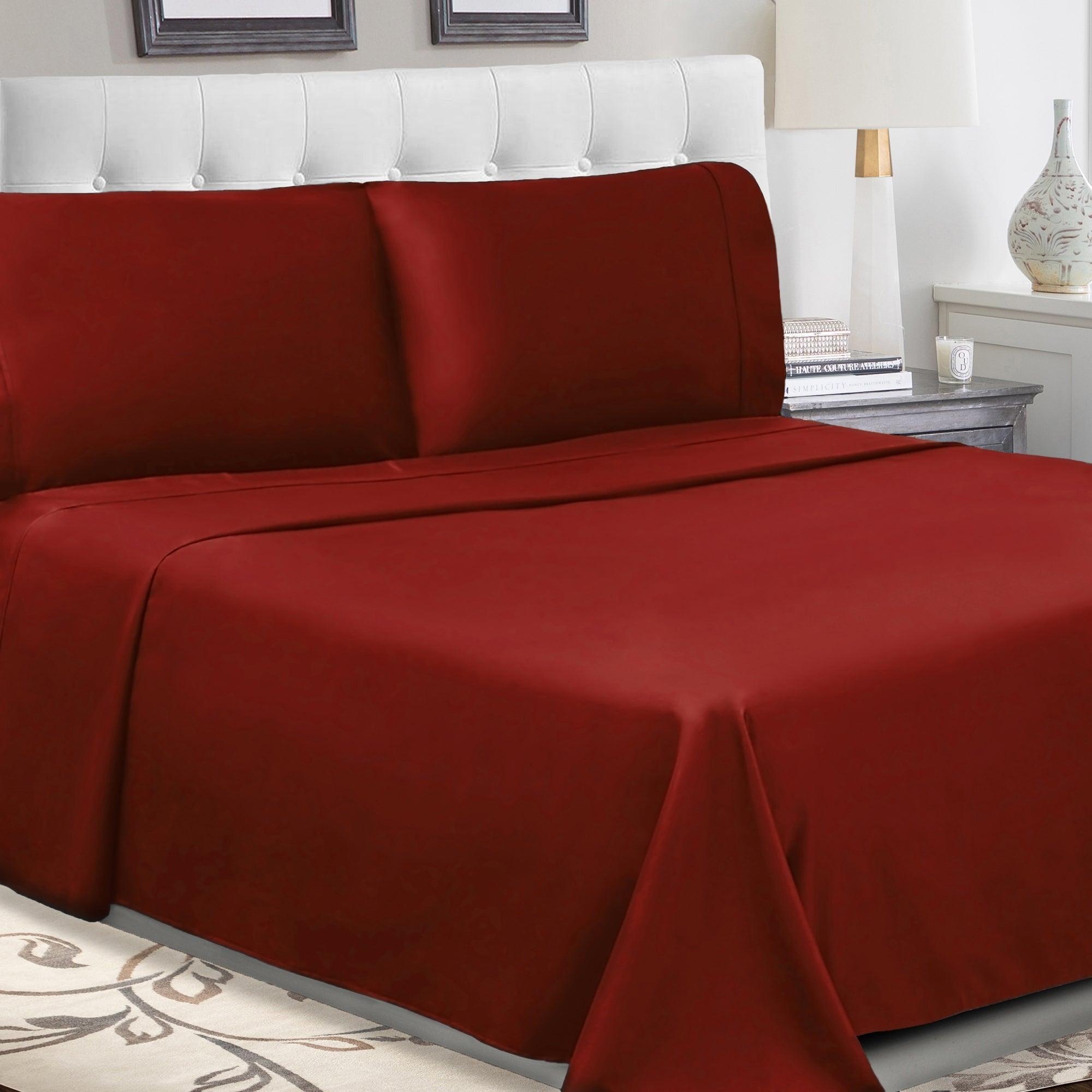 300 Thread Count 100% Cotton Sheet Set Percale Solid Deep Pocket - Sheet Set by Superior Brand