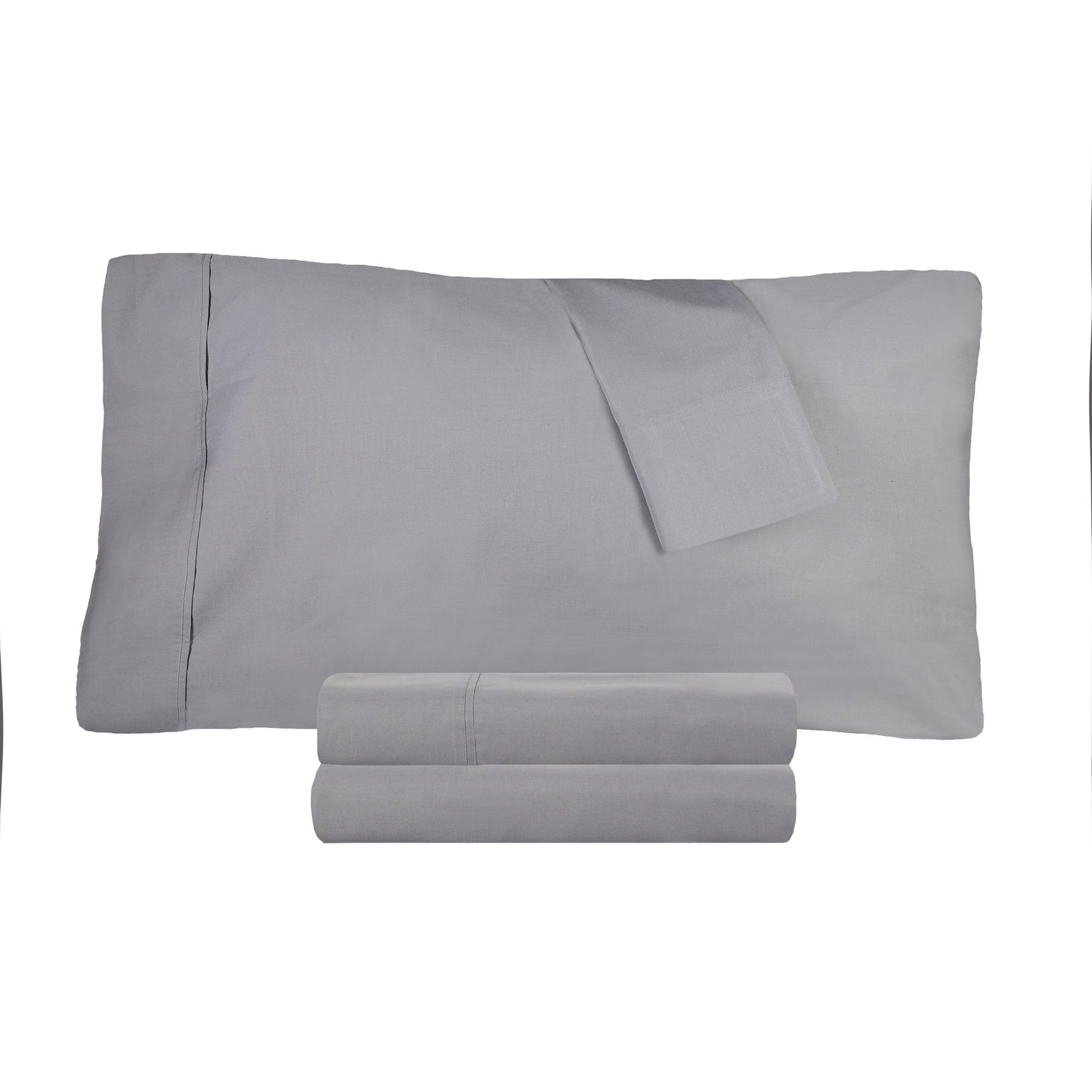 300 Thread Count 100% Cotton Sheet Set Percale Solid Deep Pocket - Sheet Set by Superior Brand