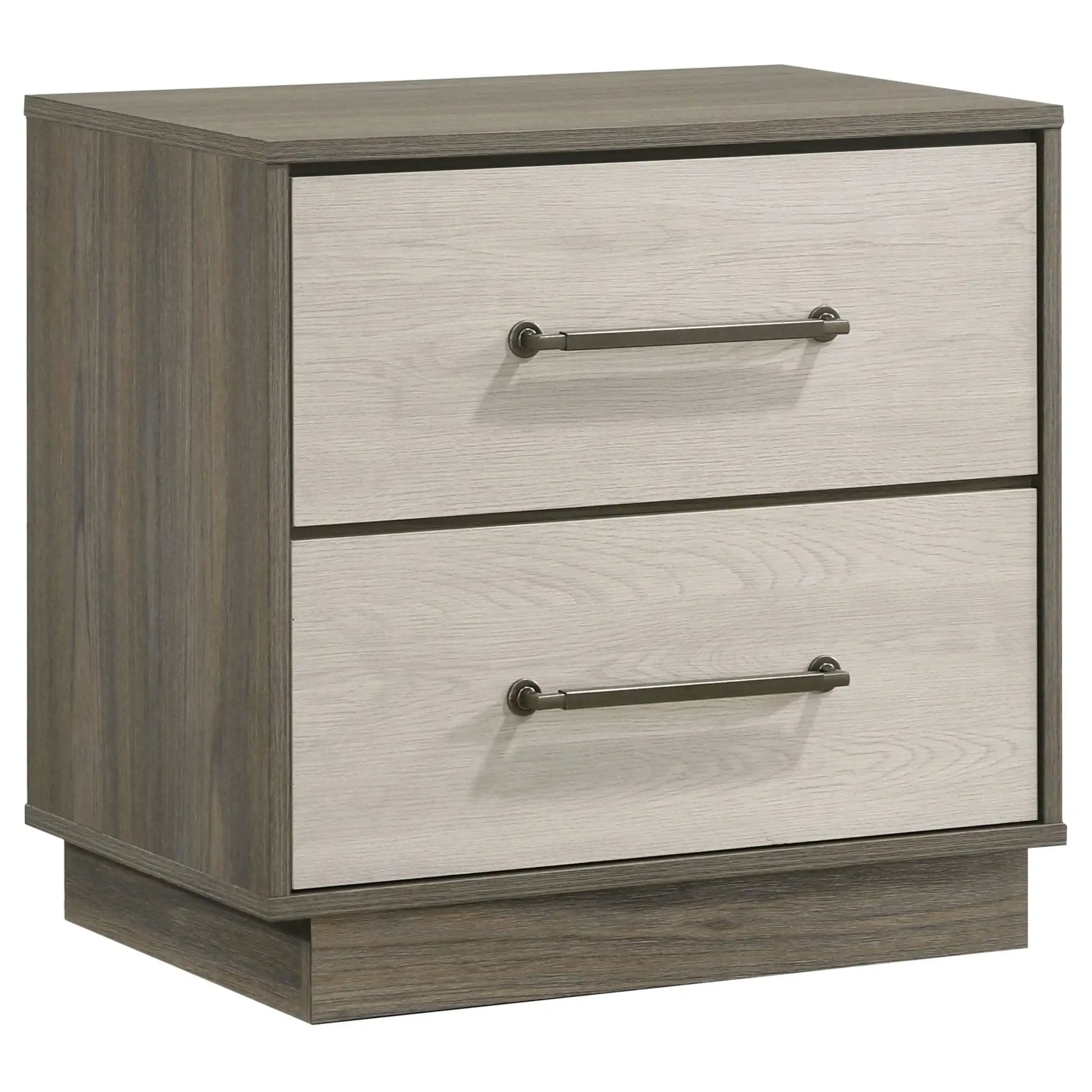 Fenwick - 2-Drawer Nightstand Bedside Table - Gray Oak - Best Buy Furniture