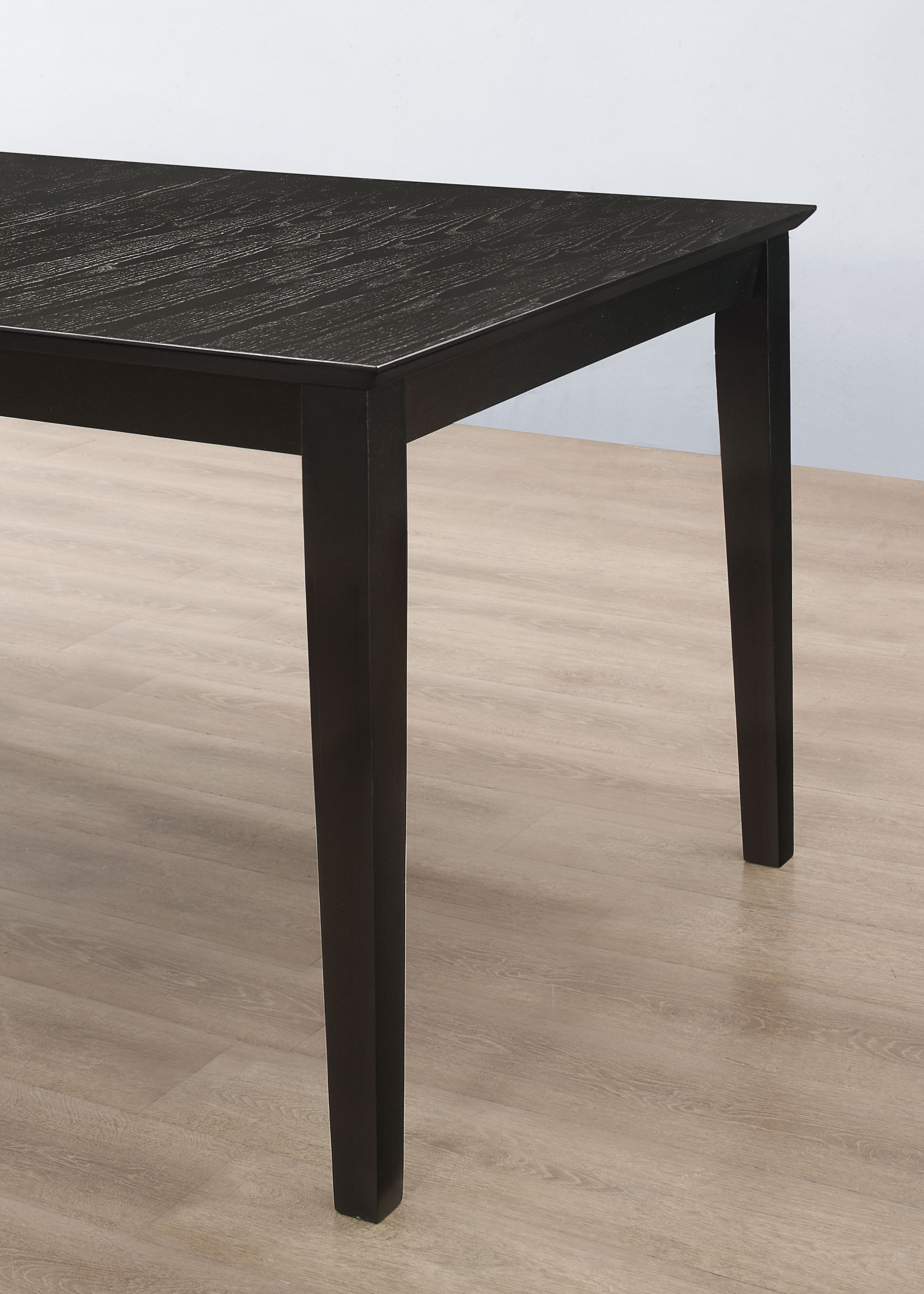 Louise Rectangular 78-inch Extension Leaf Dining Table Black-CoasterEveryday