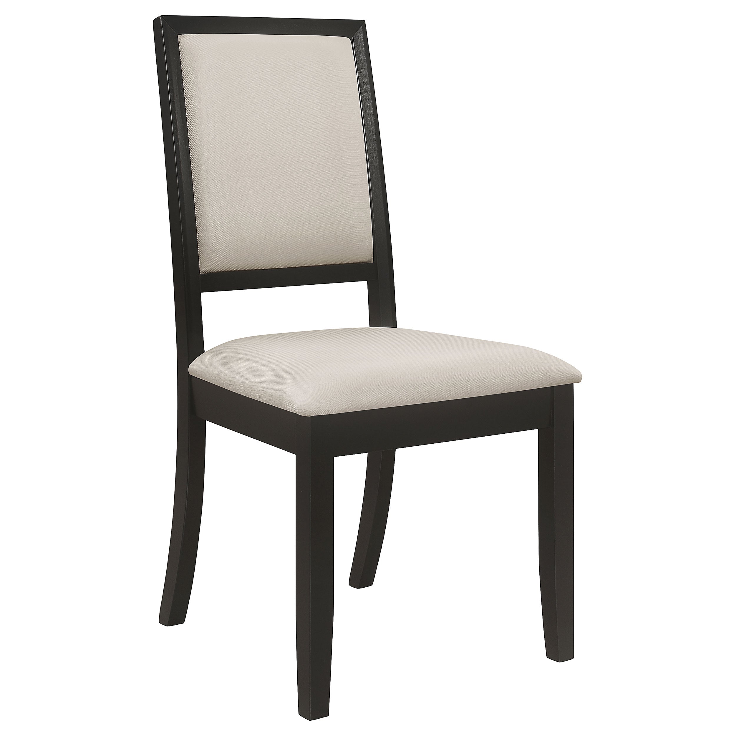 Louise Upholstered Wood Dining Side Chair Black (Set of 2)-CoasterEveryday