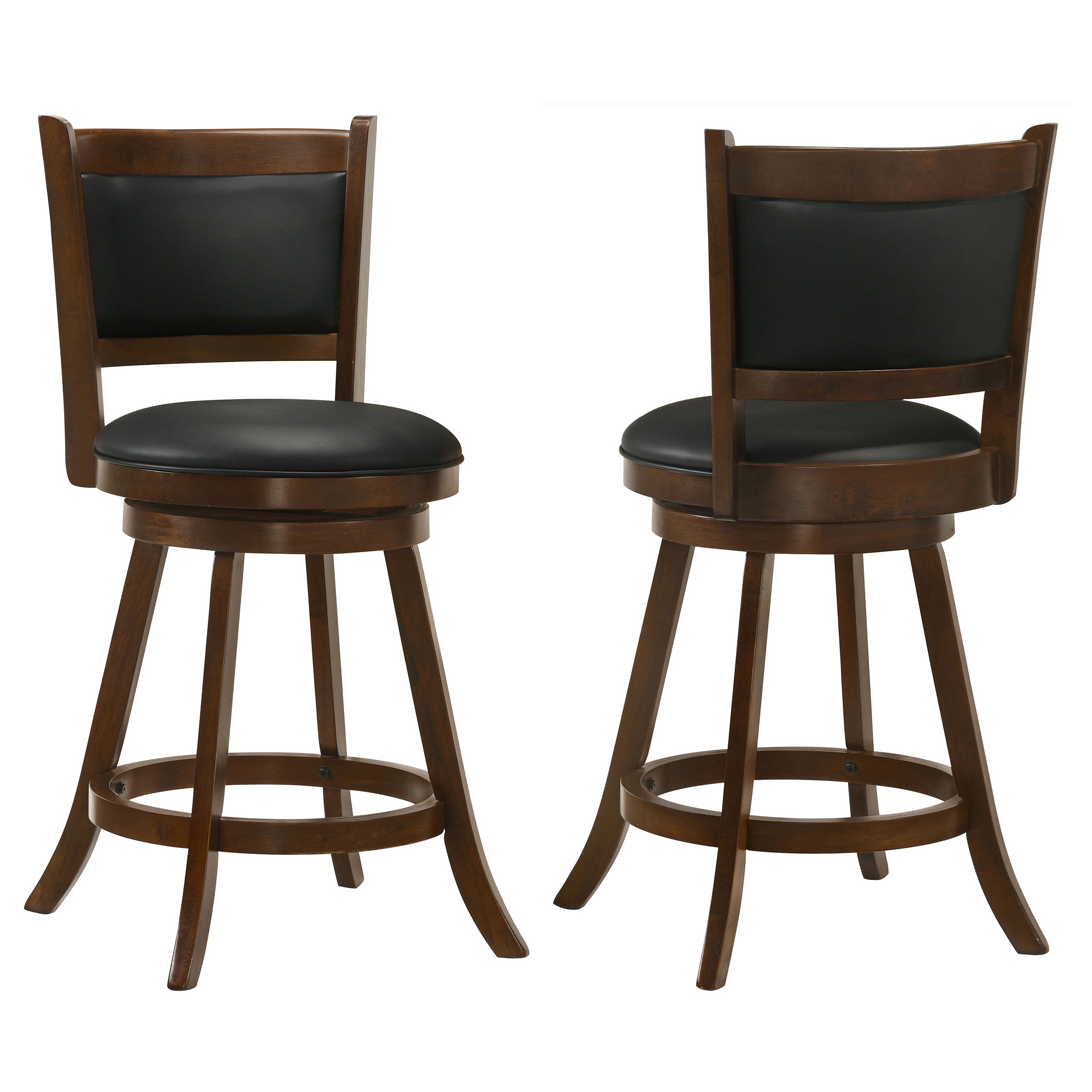 Broxton Upholstered Swivel Counter Chair Chestnut (Set of 2)-CoasterEssence