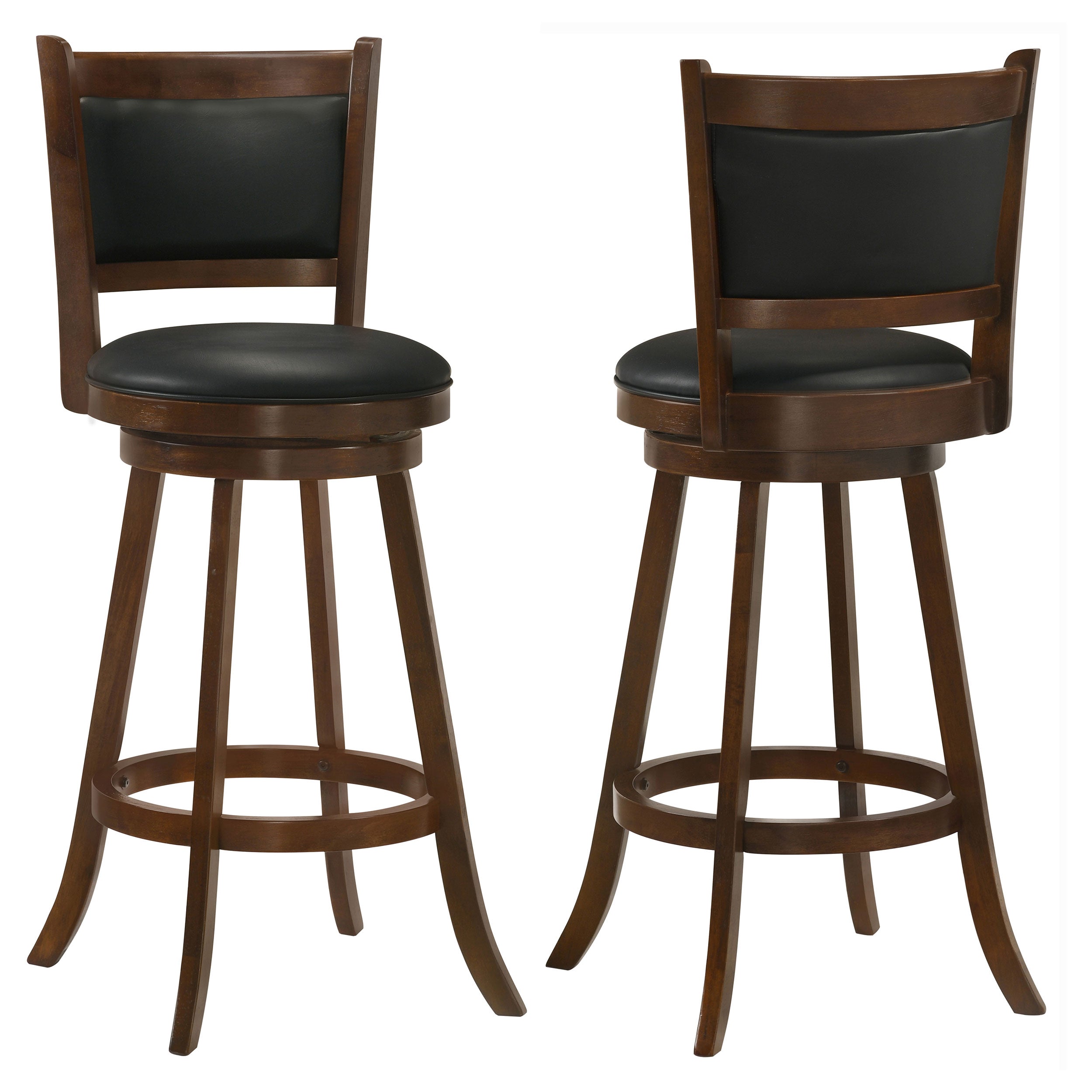 Broxton Upholstered Swivel Bar Chair Chestnut (Set of 2)-CoasterEssence