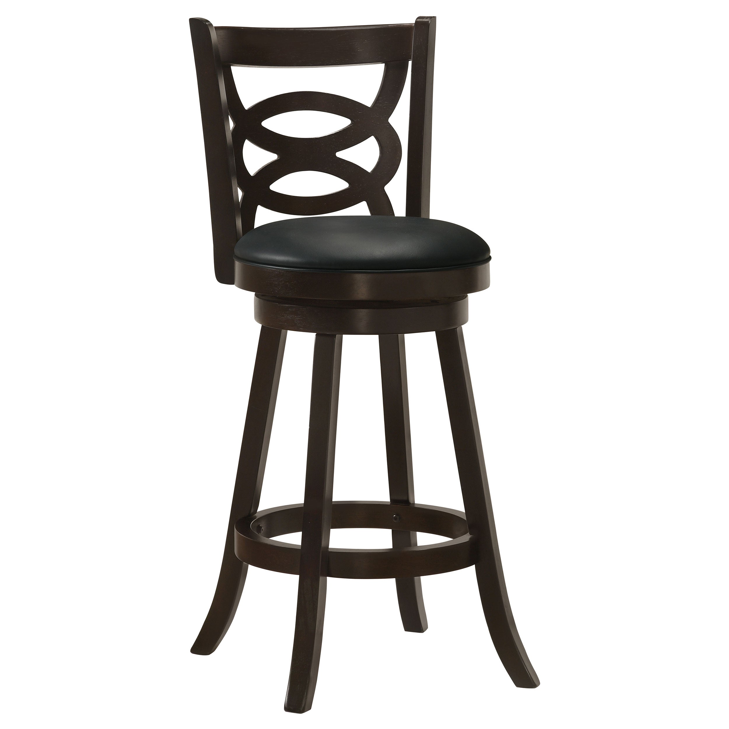 Calecita Wood Swivel Bar Chair Cappuccino (Set of 2)-CoasterEssence