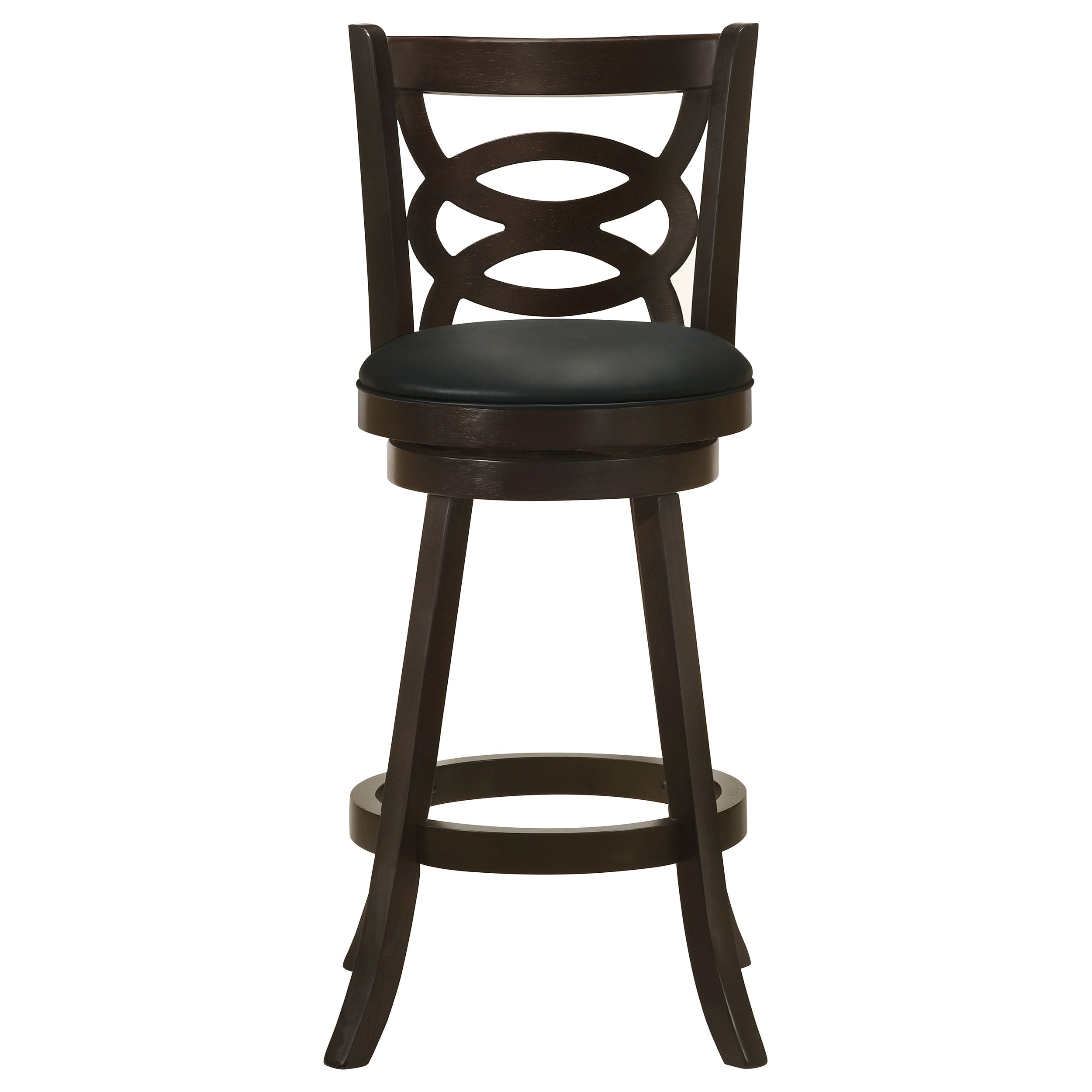 Calecita Wood Swivel Bar Chair Cappuccino (Set of 2)-CoasterEssence