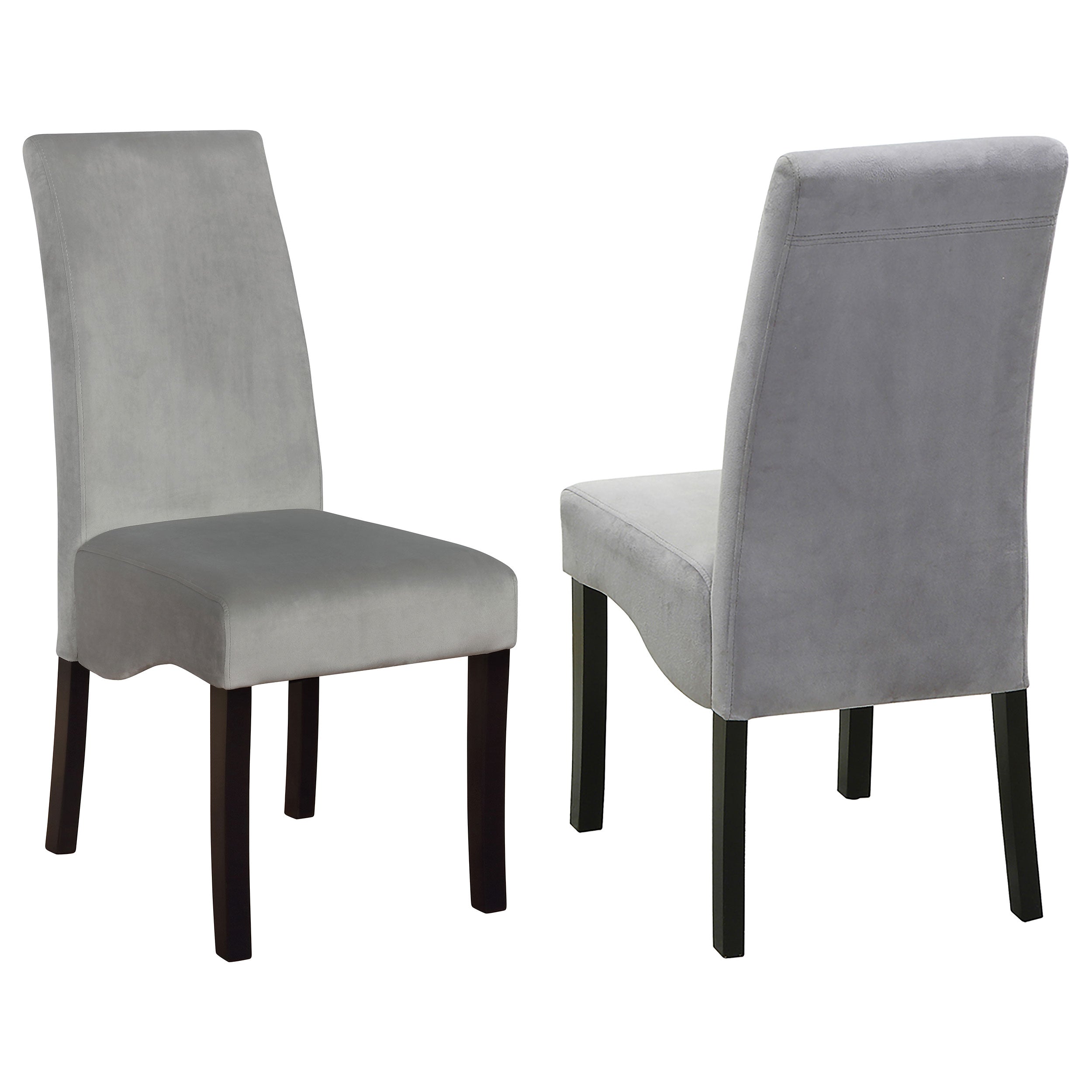 Stanton Velvet Upholstered Dining Side Chair Grey (Set of 2)-CoasterEssence