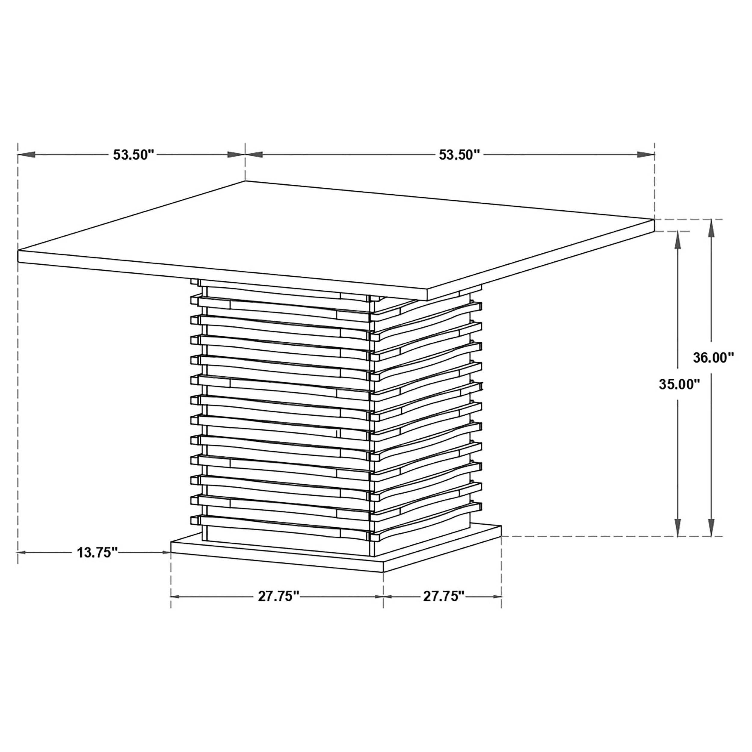Stanton Square 54-inch Counter Height Dining Table Black-CoasterEssence