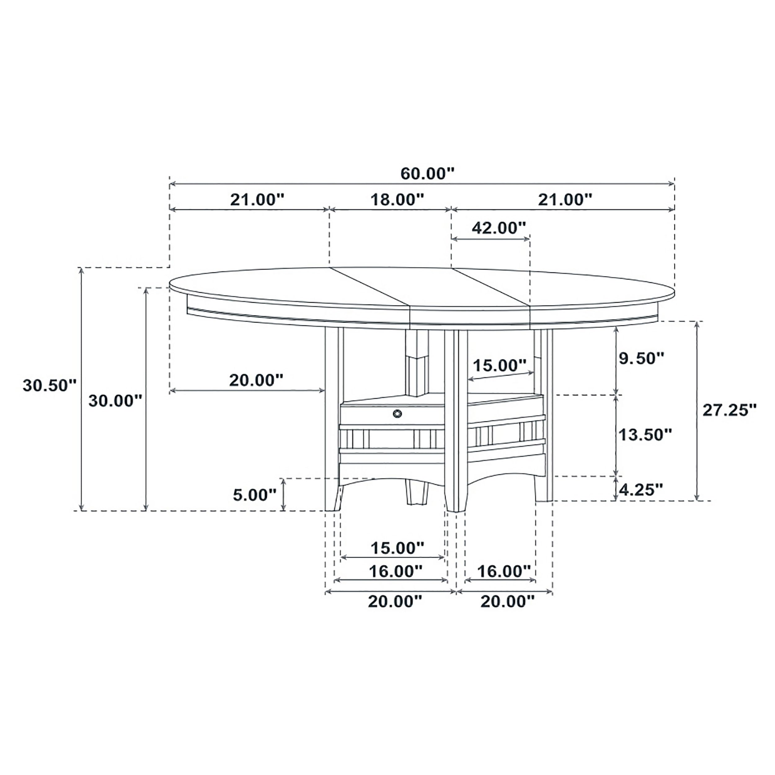 Lavon 5-piece Oval Extension Leaf Dining Set Espresso-CoasterEveryday