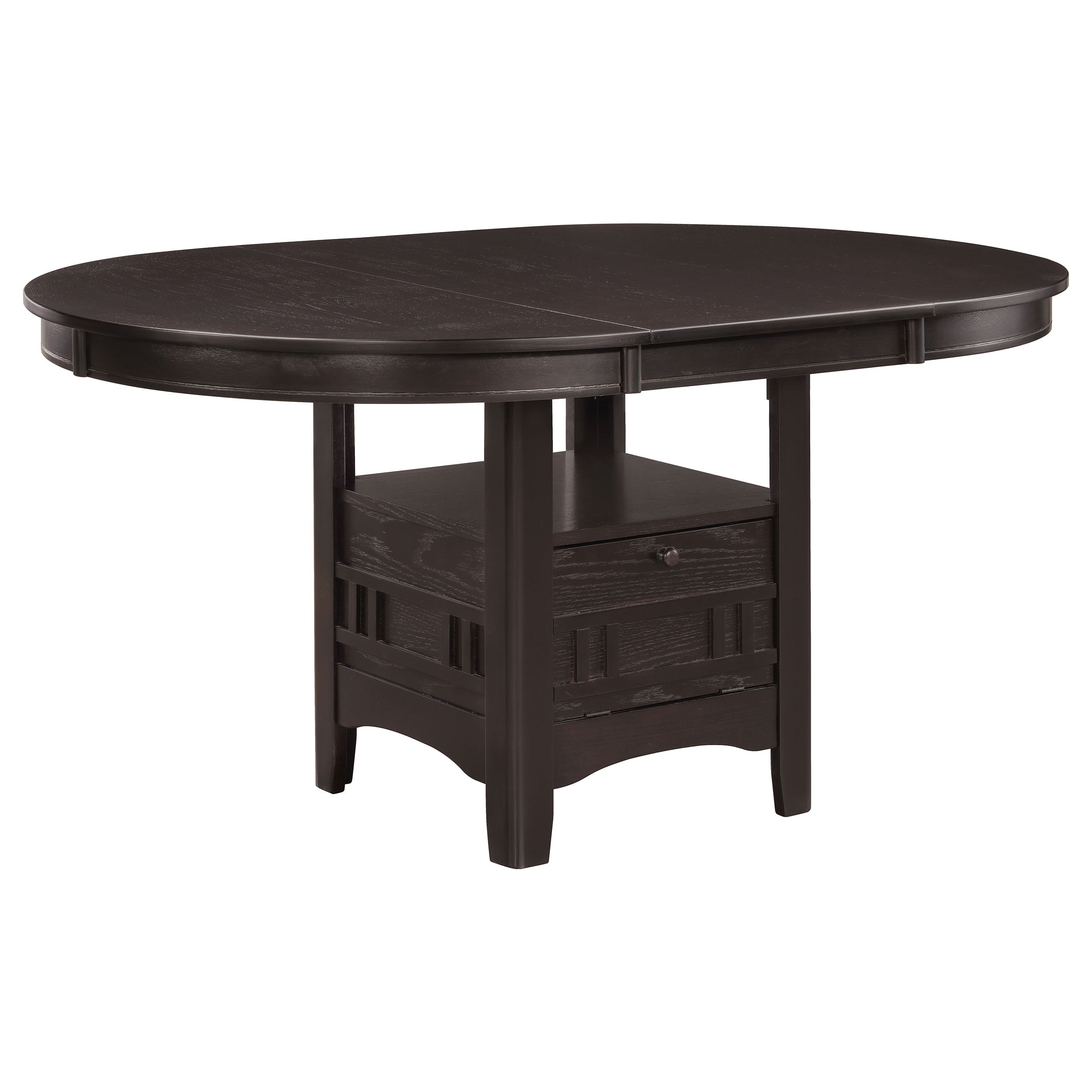 Lavon Oval 60-inch Wood Extension Leaf Dining Table Espresso-CoasterEveryday