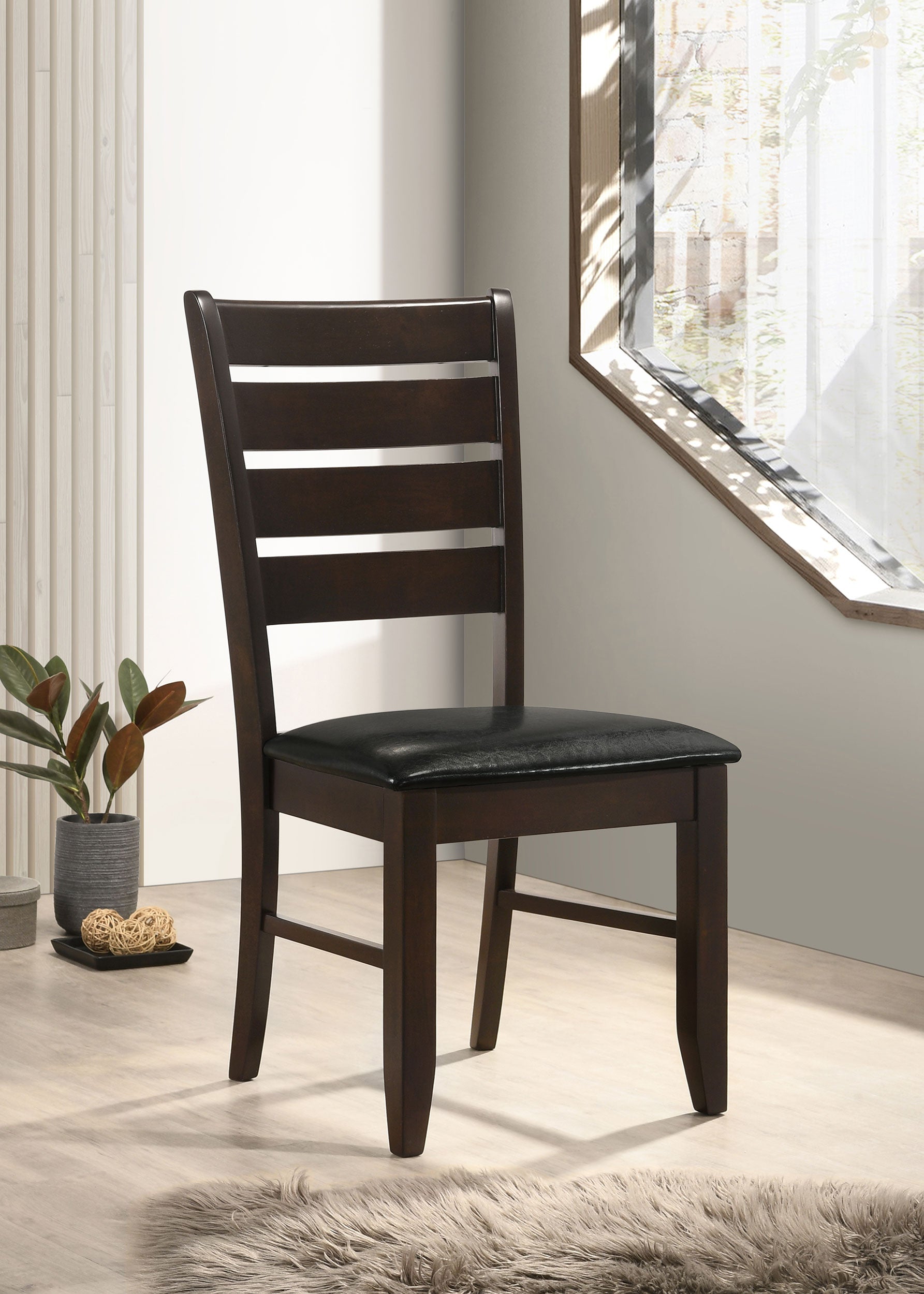 Dalila Wood Dining Side Chair Cappuccino (Set of 2)-CoasterEveryday