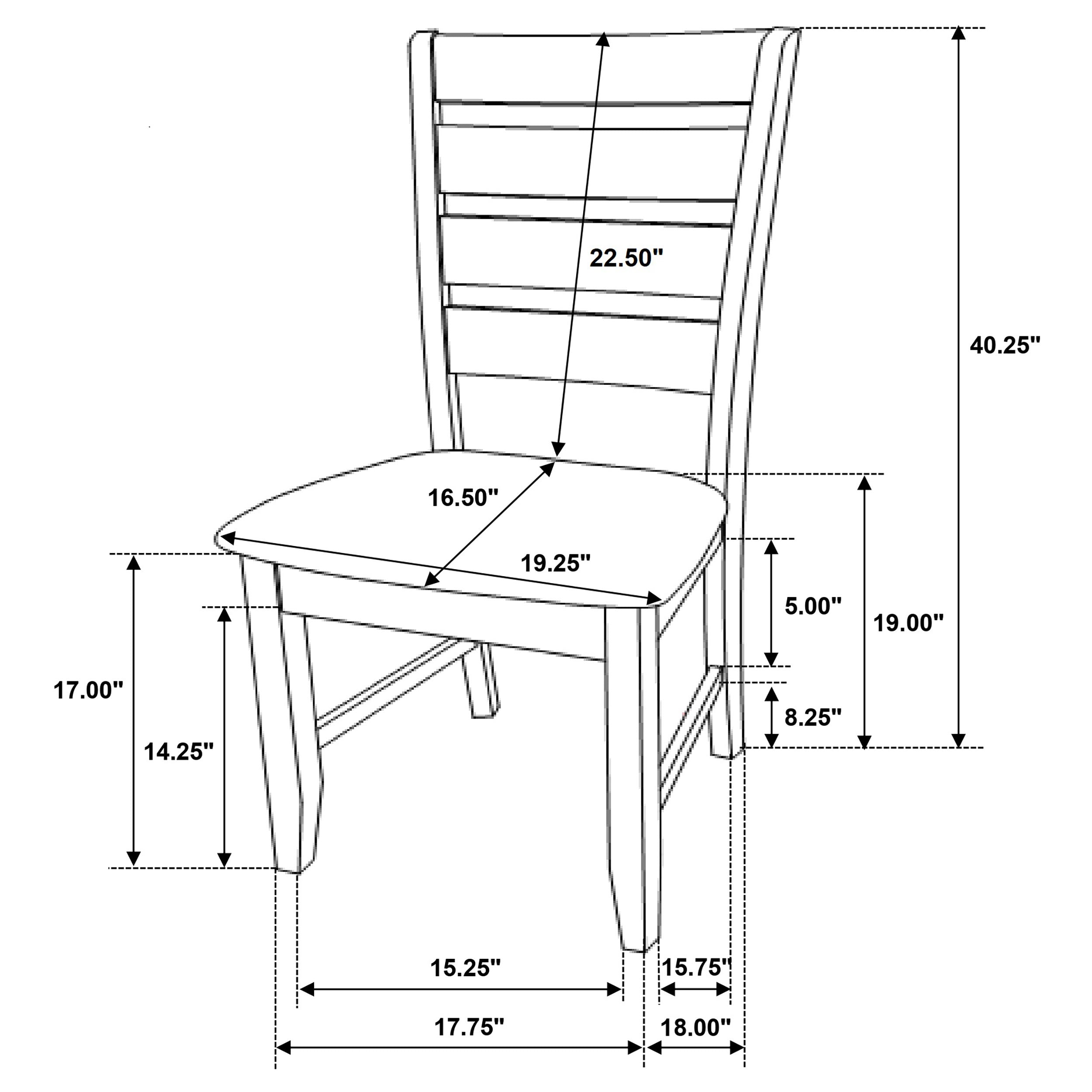 Dalila Wood Dining Side Chair Cappuccino (Set of 2)-CoasterEveryday