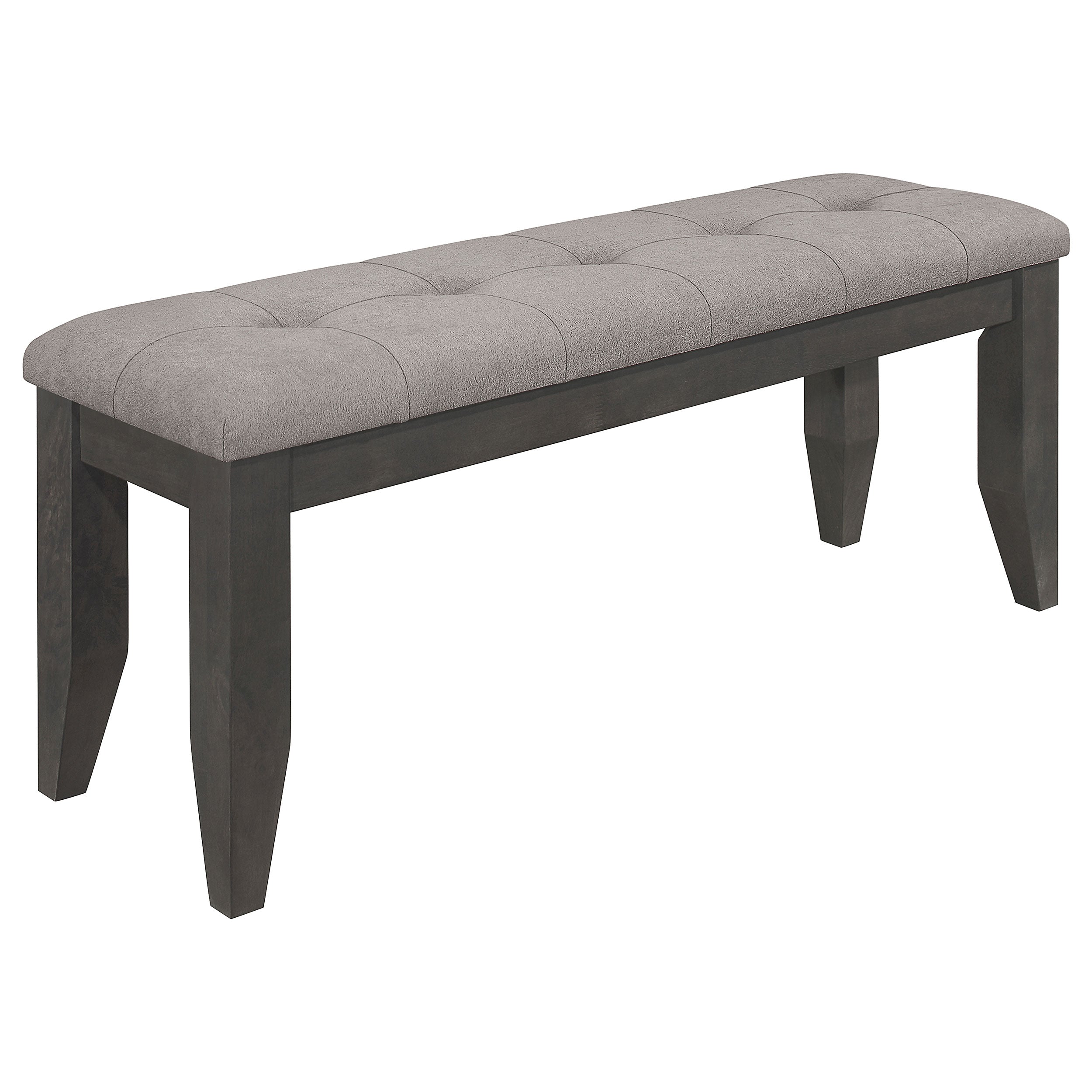Dalila Fabric Upholstered Wood Dining Bench Dark Grey-CoasterEveryday