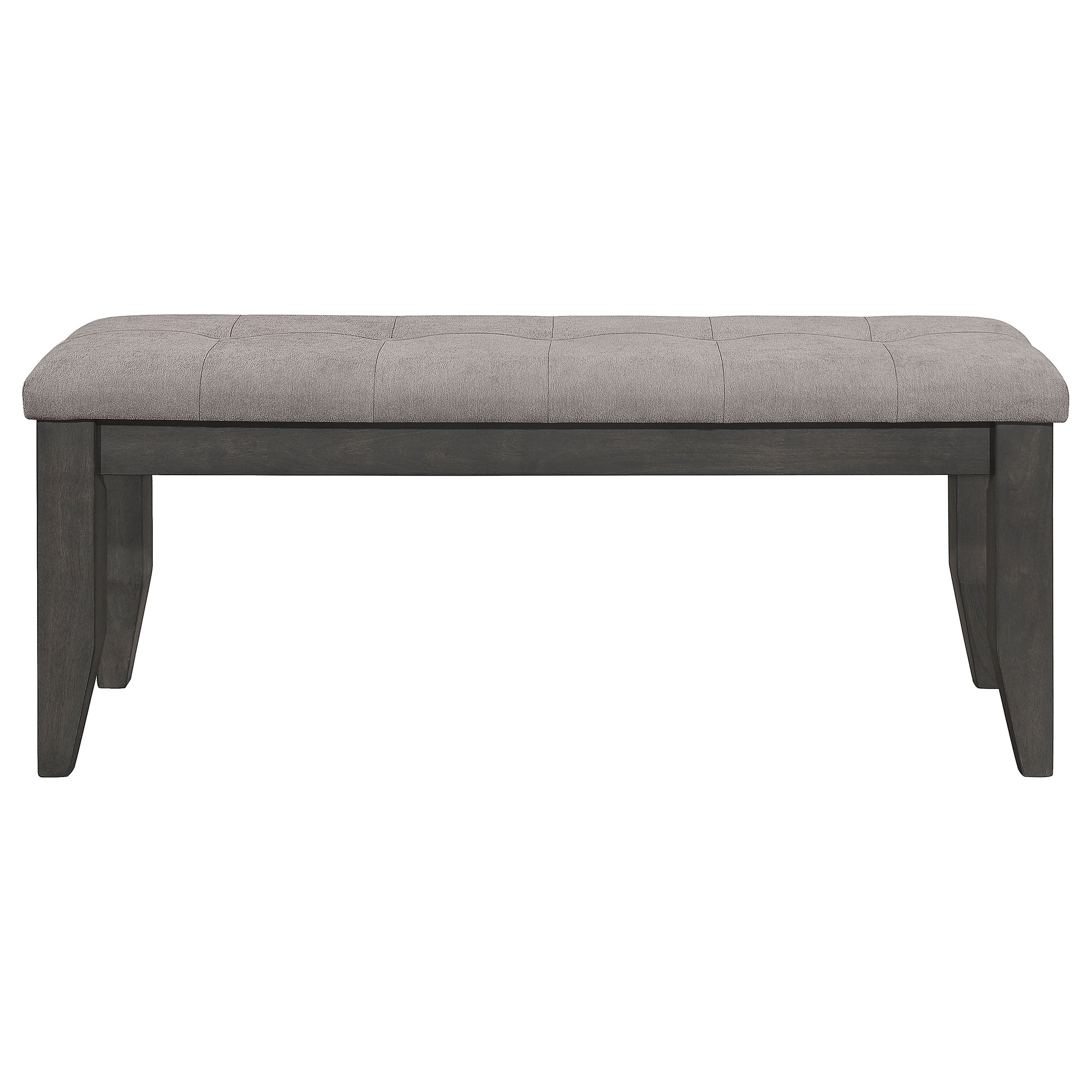 Dalila Fabric Upholstered Wood Dining Bench Dark Grey-CoasterEveryday