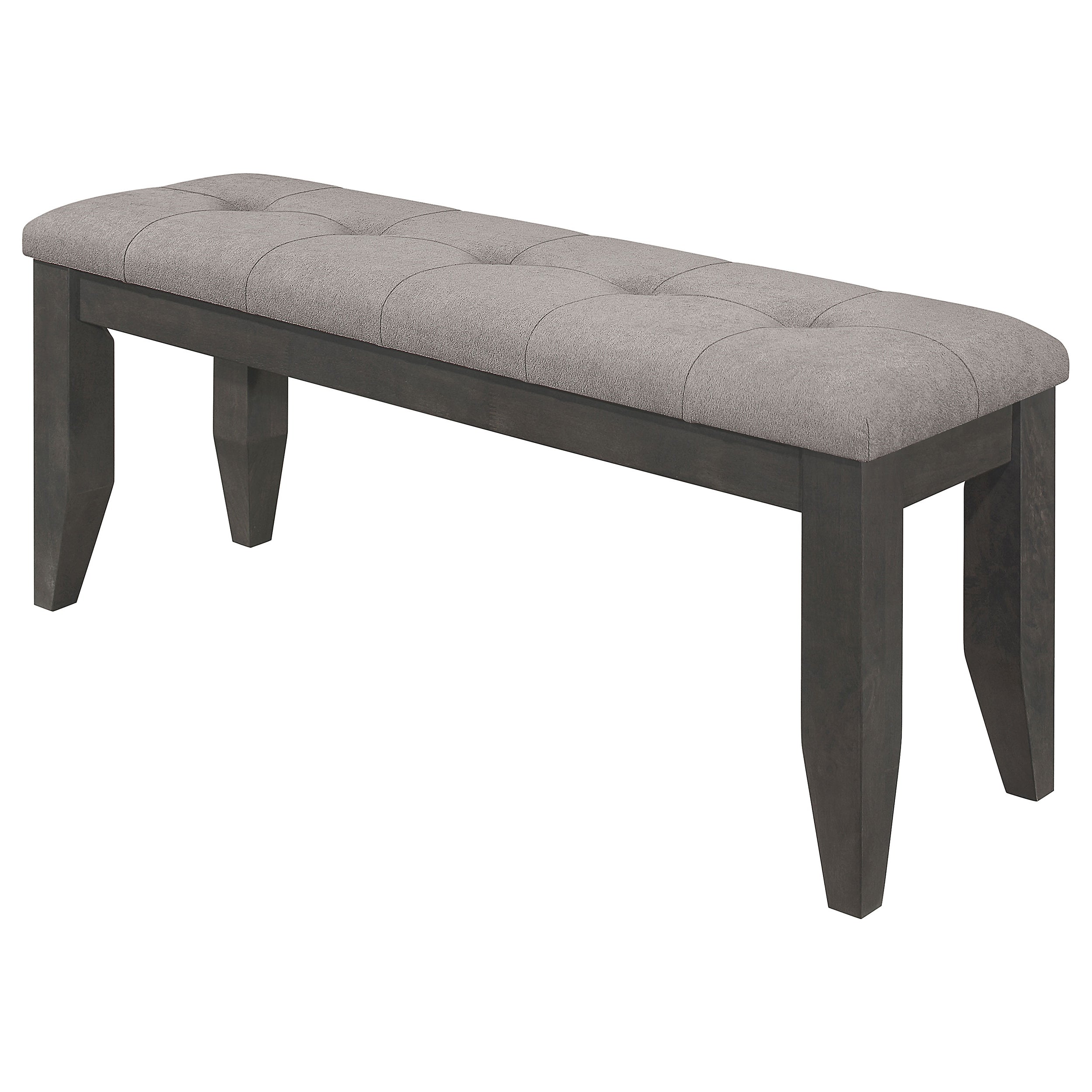 Dalila Fabric Upholstered Wood Dining Bench Dark Grey-CoasterEveryday