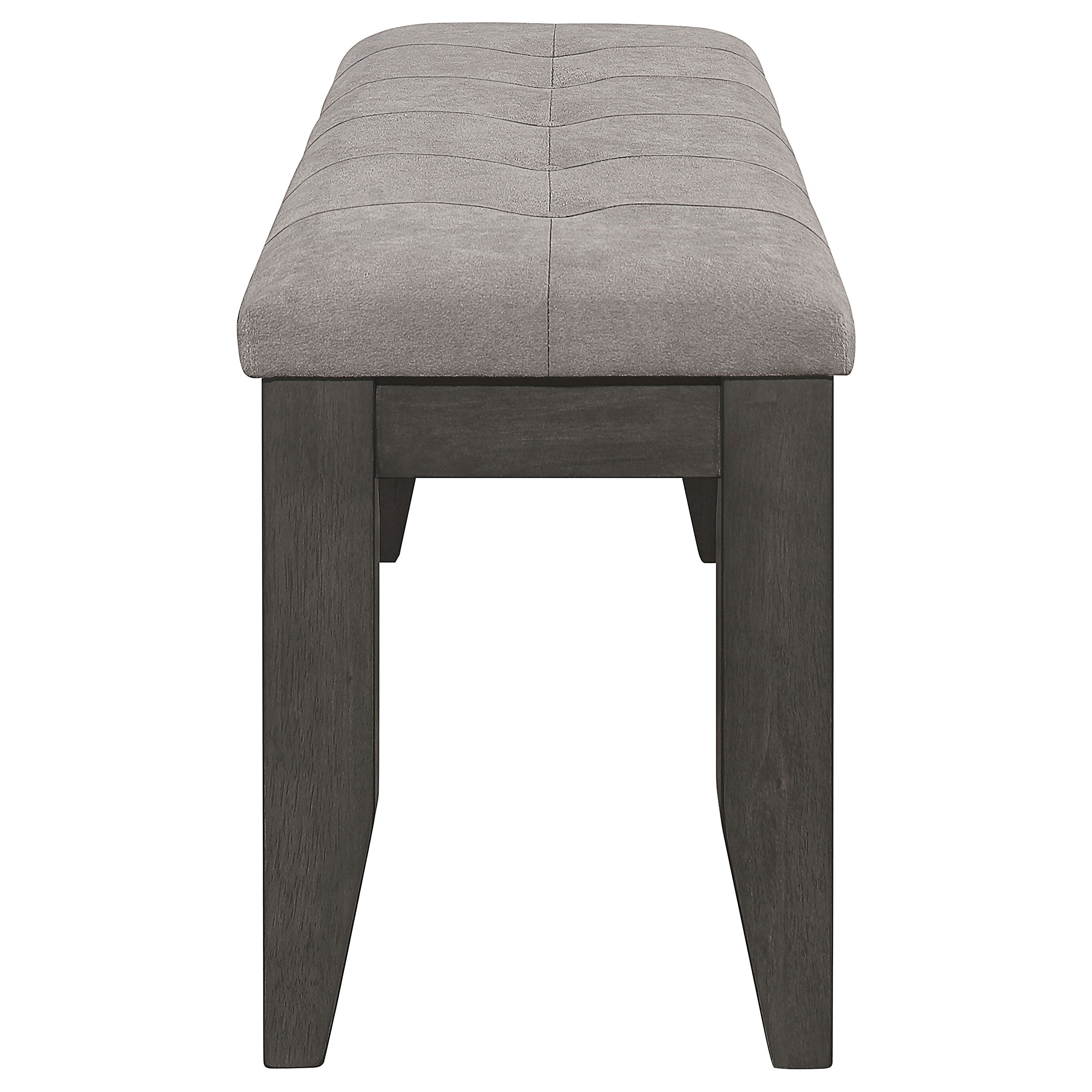 Dalila Fabric Upholstered Wood Dining Bench Dark Grey-CoasterEveryday