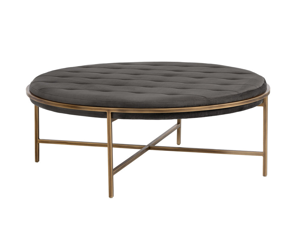 Sunpan Ethel Ottoman - Round