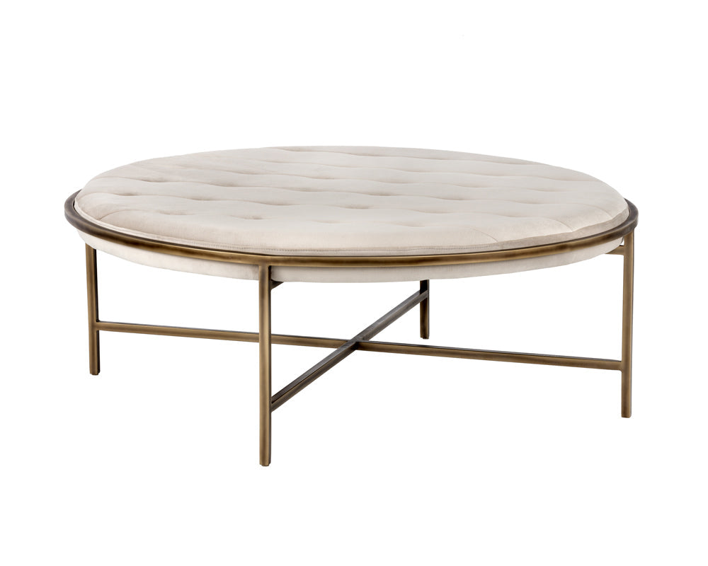 Sunpan Ethel Ottoman - Round
