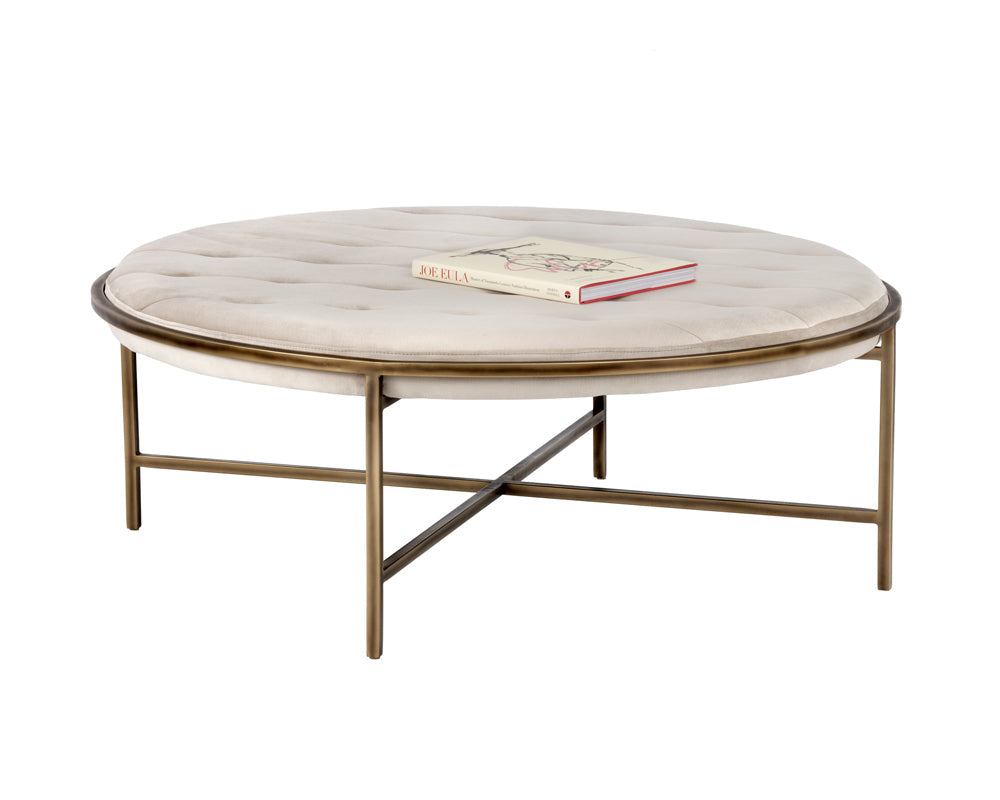 Sunpan Ethel Ottoman - Round