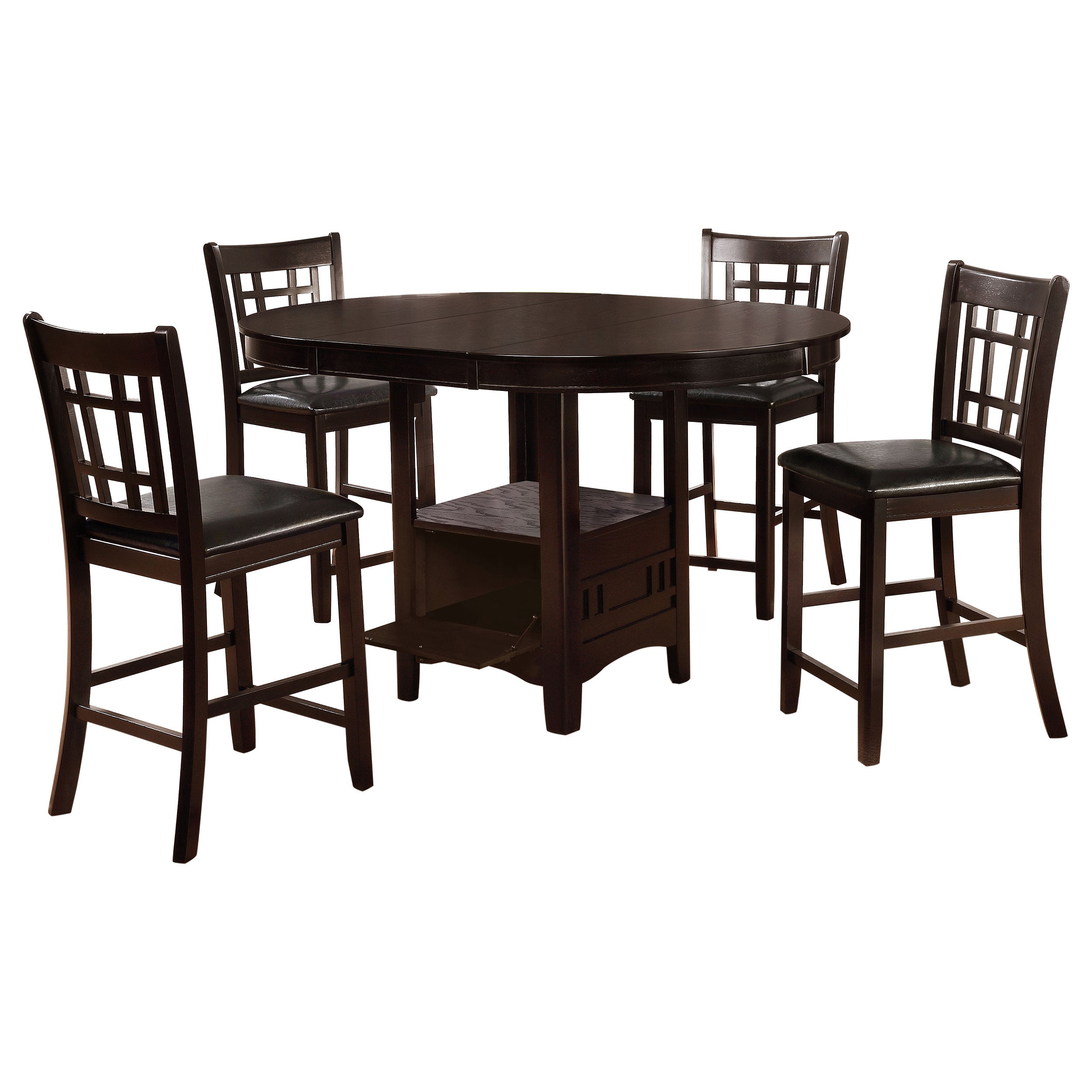 Lavon 5-piece Oval Counter Height Dining Set Espresso-CoasterEveryday