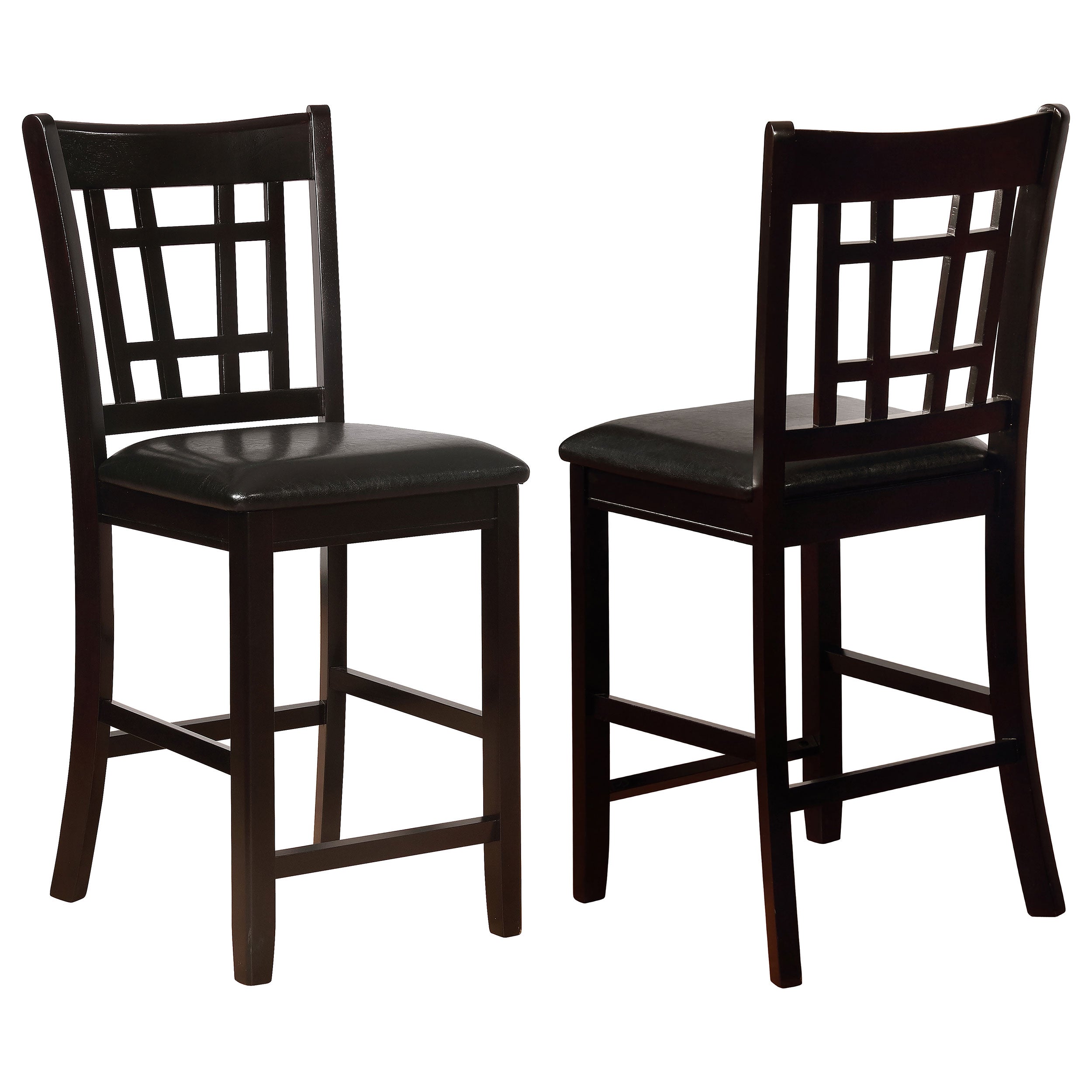 Lavon Wood Counter Height Dining Chair Black and Espresso (Set of 2)-CoasterEveryday