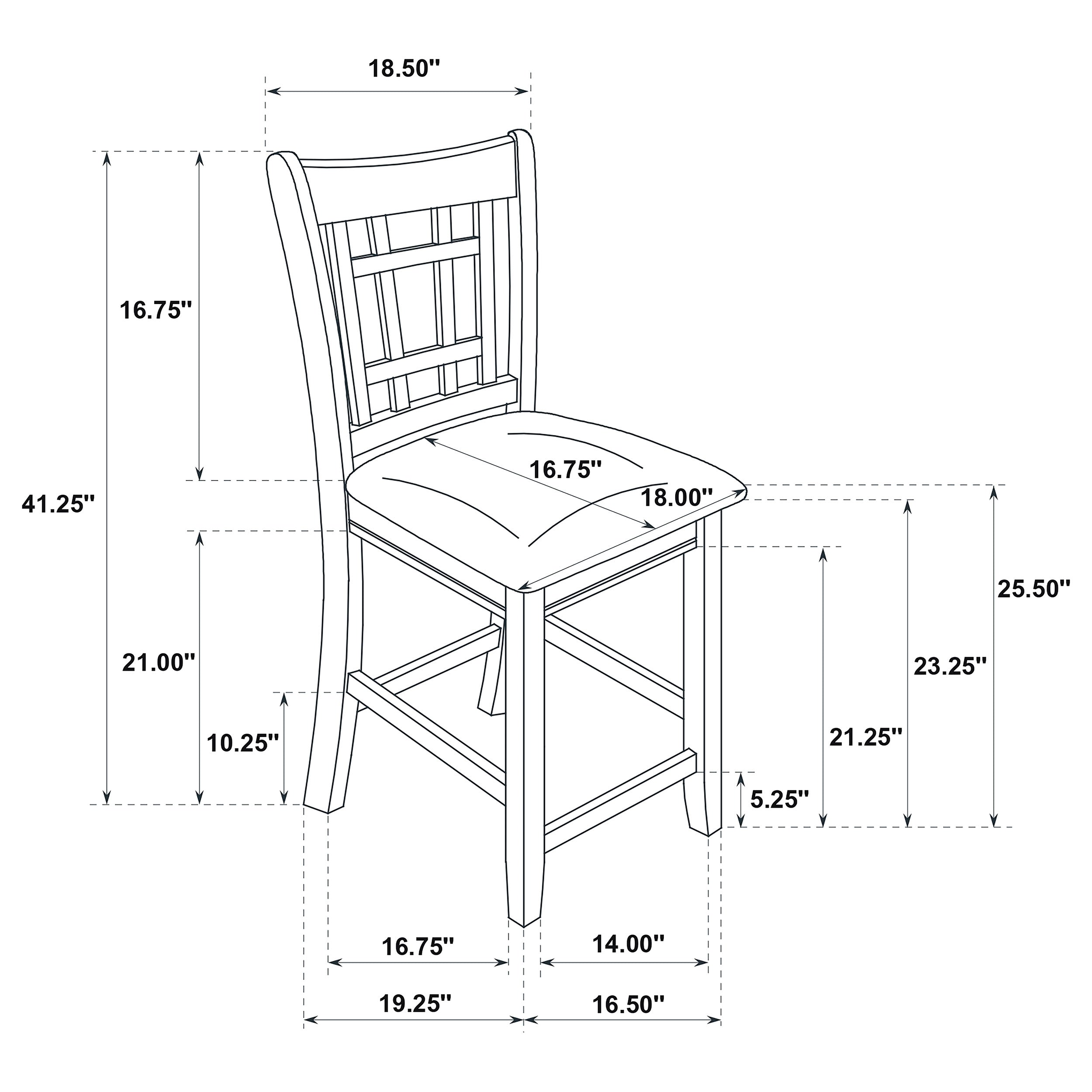 Lavon Wood Counter Height Dining Chair Black and Espresso (Set of 2)-CoasterEveryday