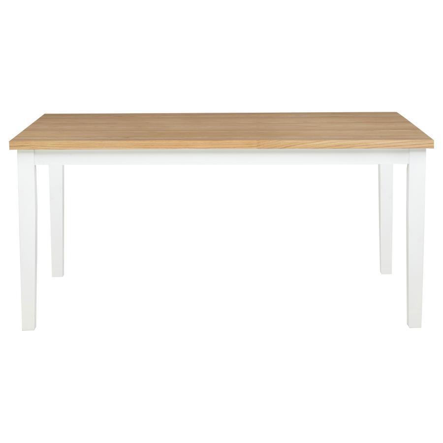 Andrews - 66" Rectangular Dining Table - Light Ash And White - Best Buy Furniture