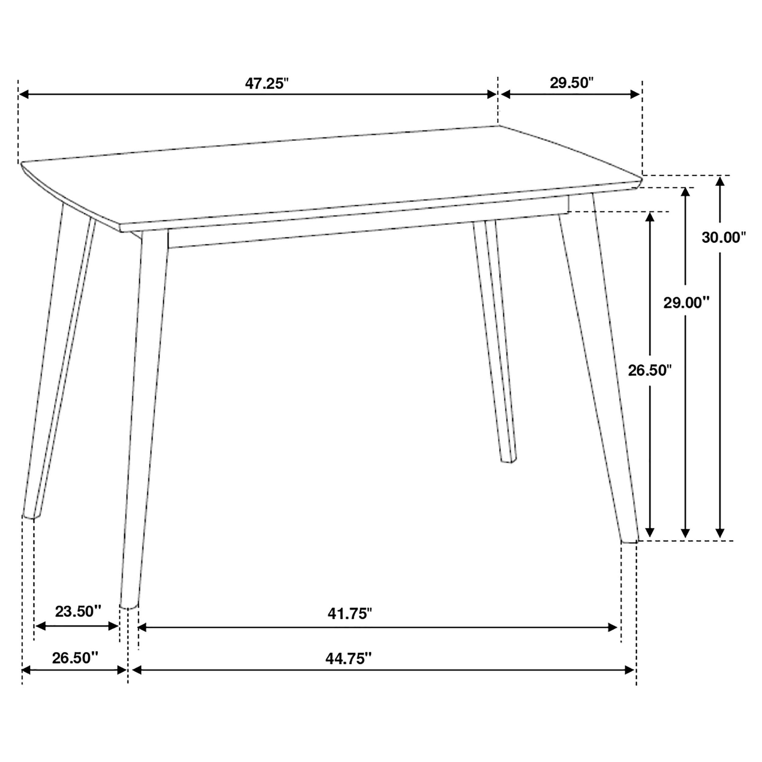 Kersey 5-piece Rectangular Dining Table Set Chestnut-CoasterEssence