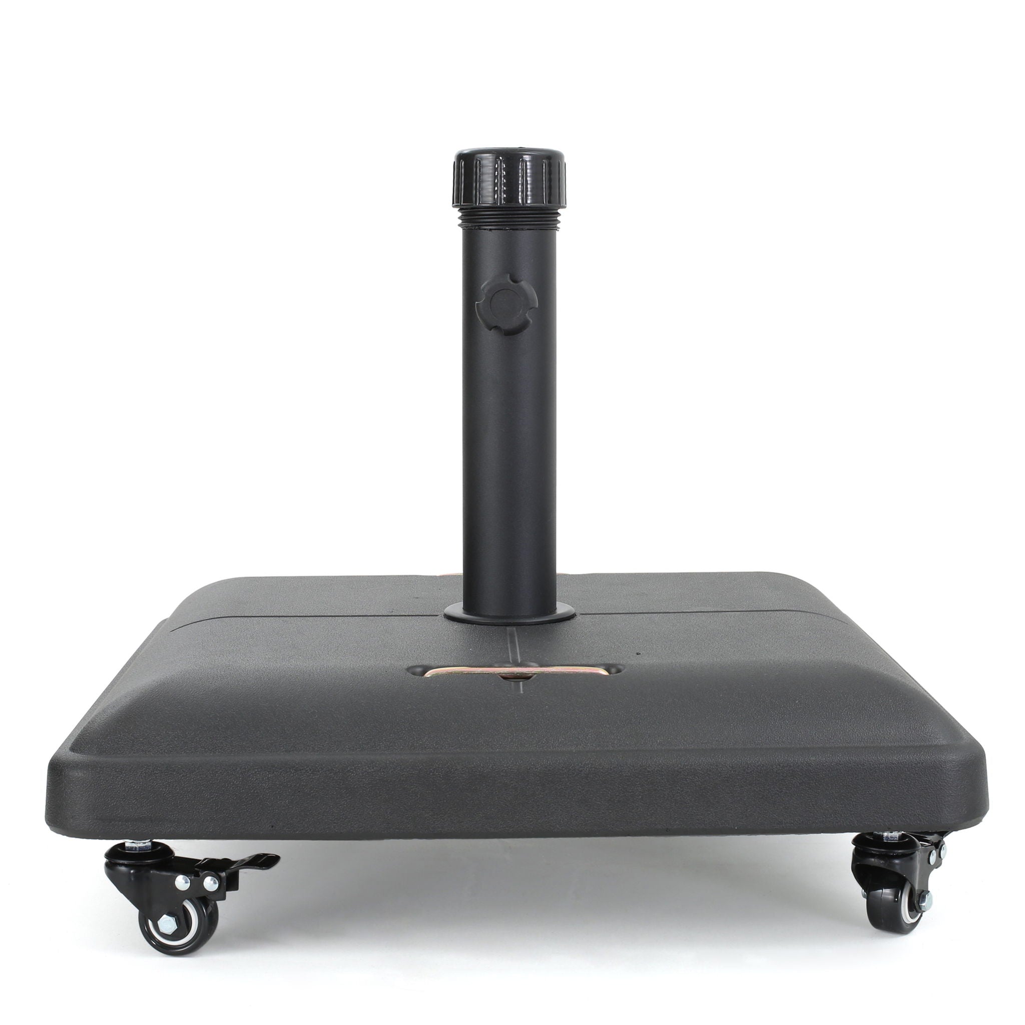Wheelie - Stylish Square Umbrella Base With Stainless Steel Pole Handle