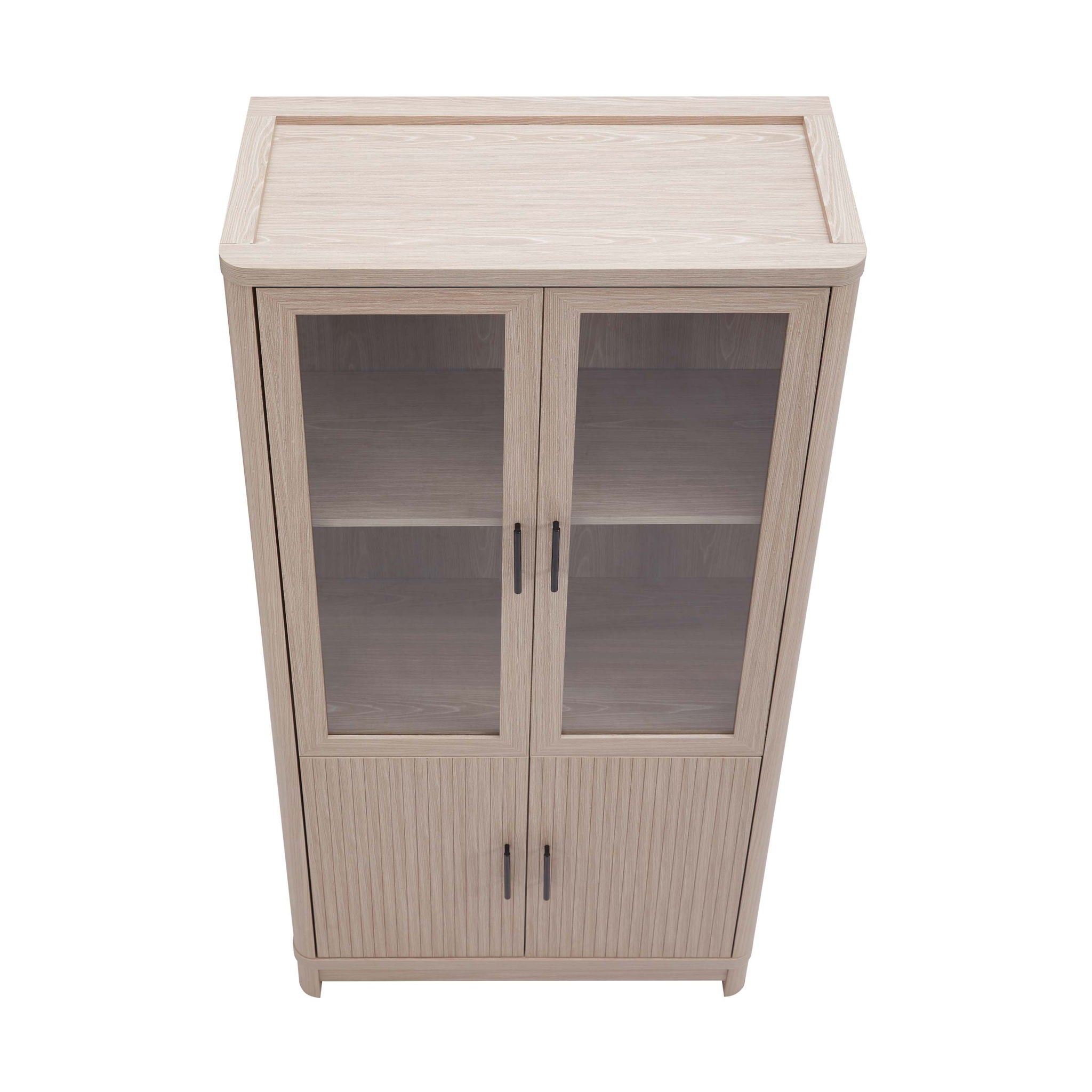 Jodie - Bookcase Cabinet With 6 Adjustable Shelves - Oak