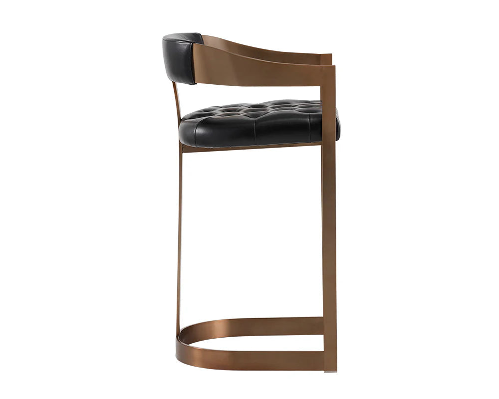Sunpan Beaumont Barstool - Antique Brass
