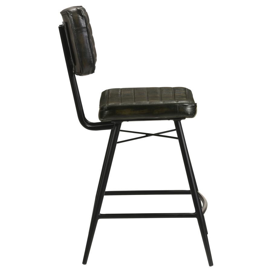 Partridge - Leather Counter Chair (Set of 2) - Best Buy Furniture